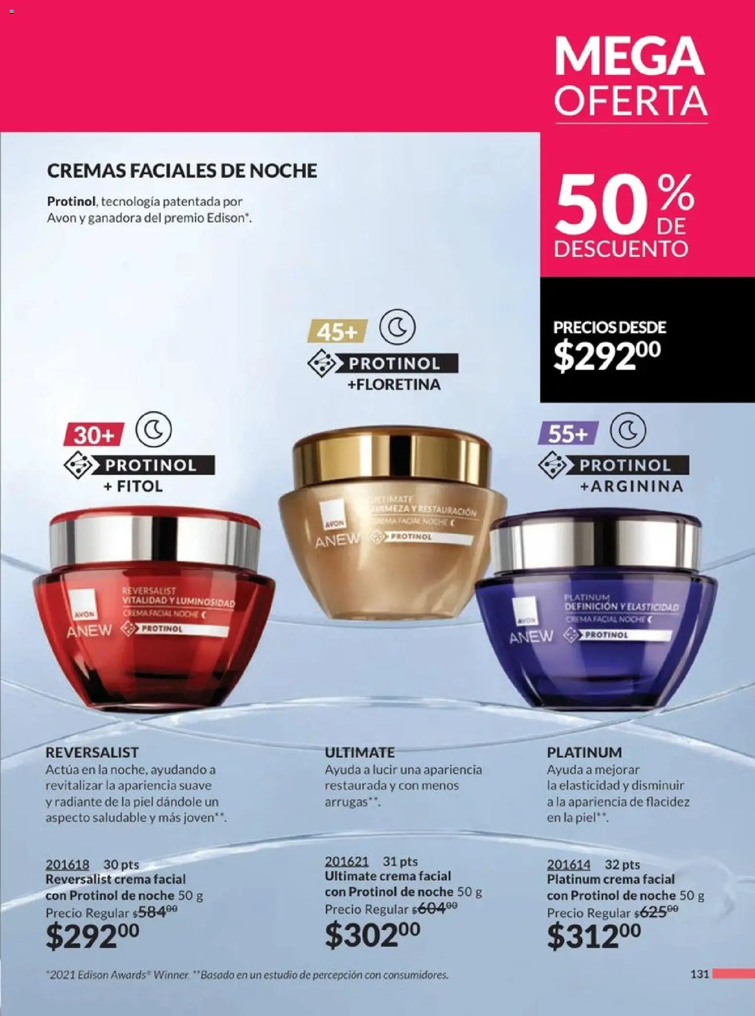 Nuevas ofertas de AVON válidas en toda la República Mexicana desde el 20.12.2025. ¡Encuentra las mejores ofertas en AVON campaña 1 2026! | Página: 138 | Productos: Crema, Radiante