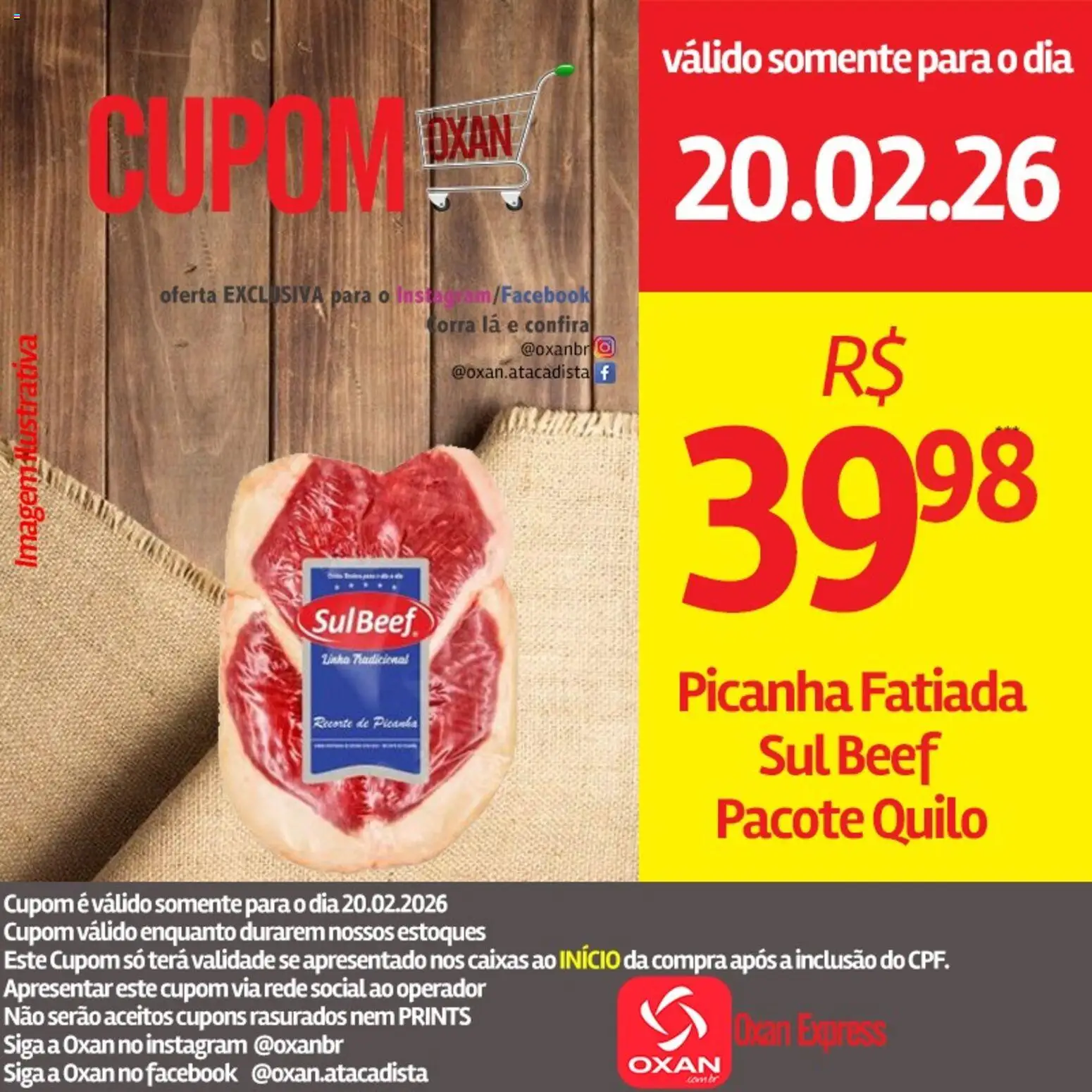 Oxan Atacadista Folheto - válido de 20.02.2026 | Página: 13 | Produtos: Picanha