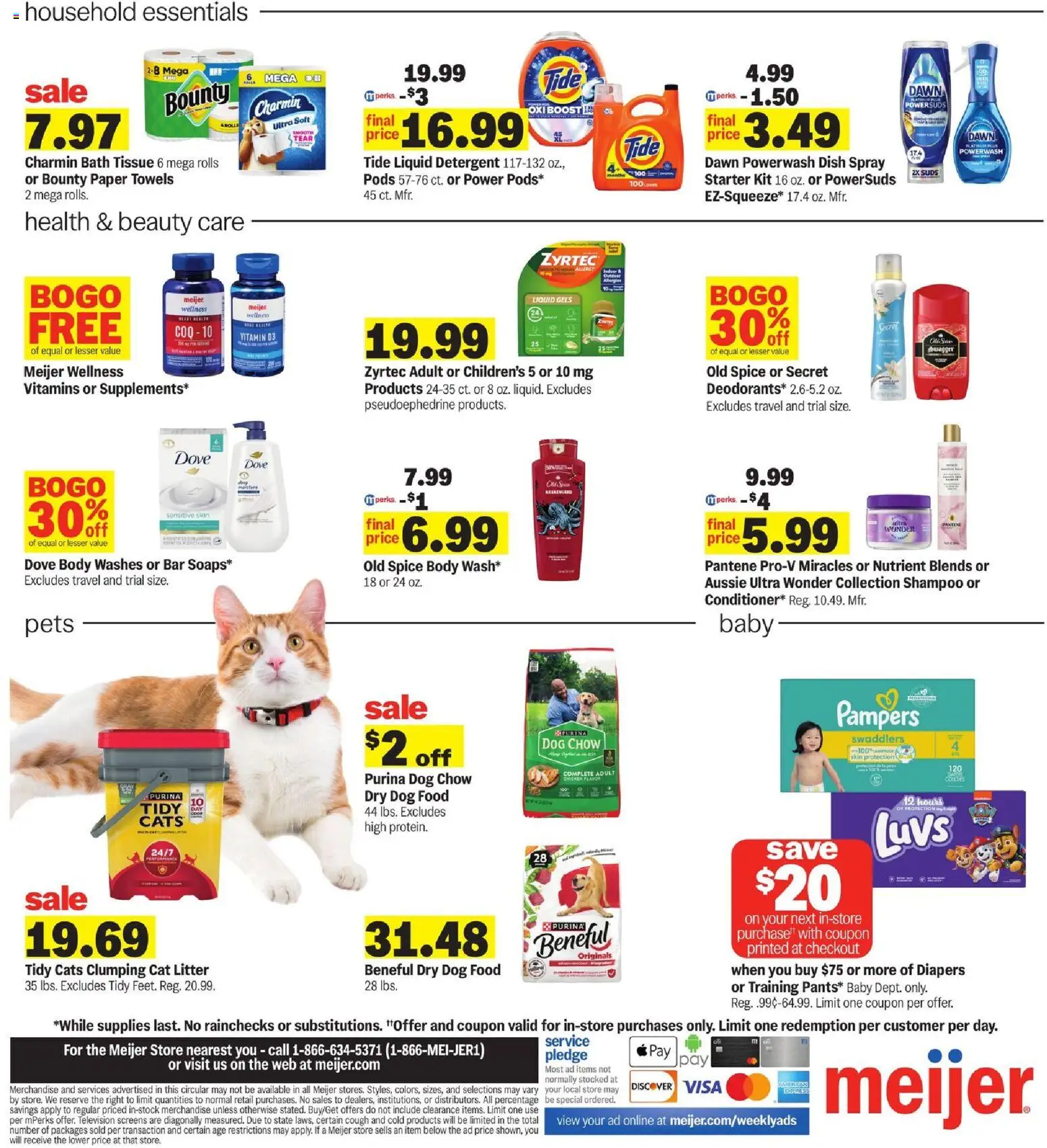 Meijer Weekly Ad - valid from 11.03.2026 | Page: 4 | Products: Vitamin, Bath, Dog Food, Detergent