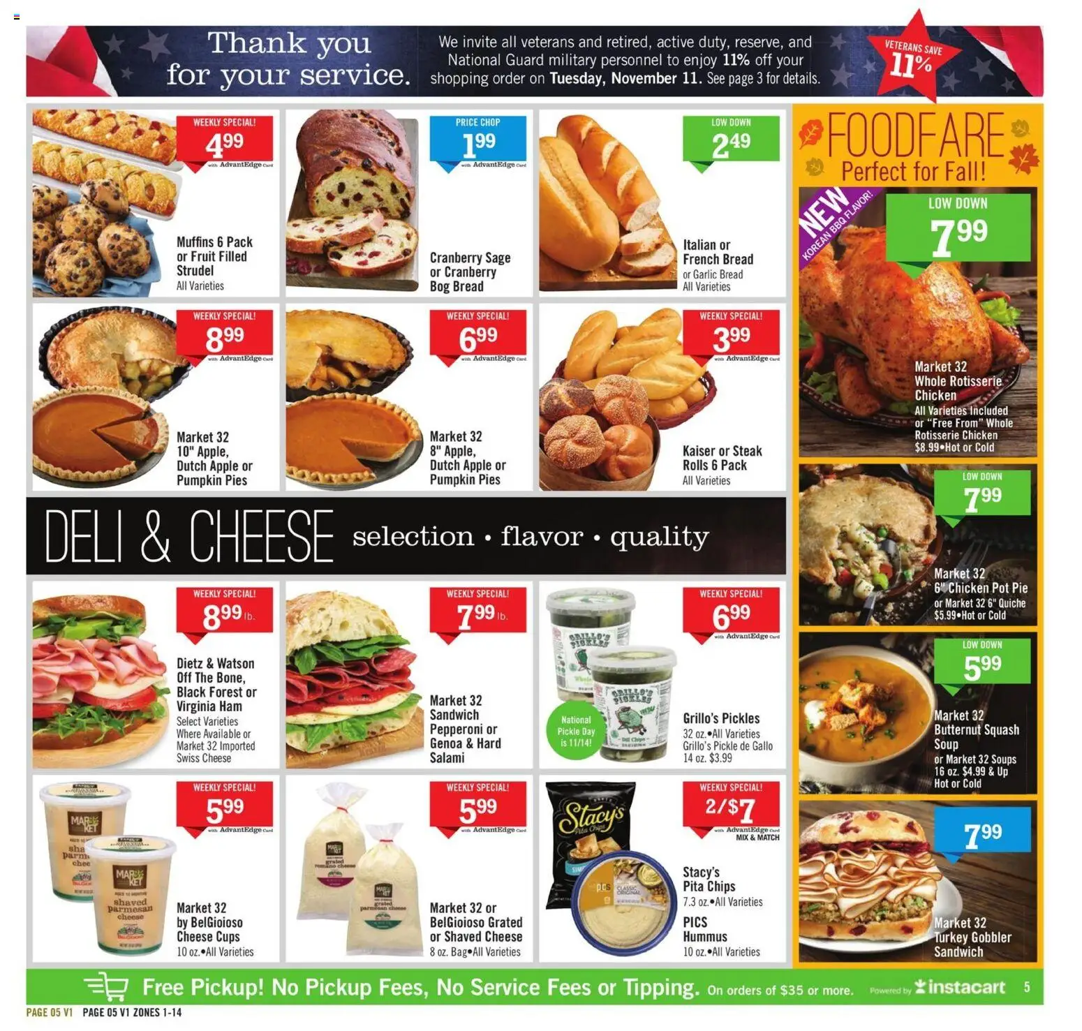 Price Chopper Weekly Ad - valid from 09.11.2025 | Page: 5 | Products: Cheese, Ham, Chips, Garlic