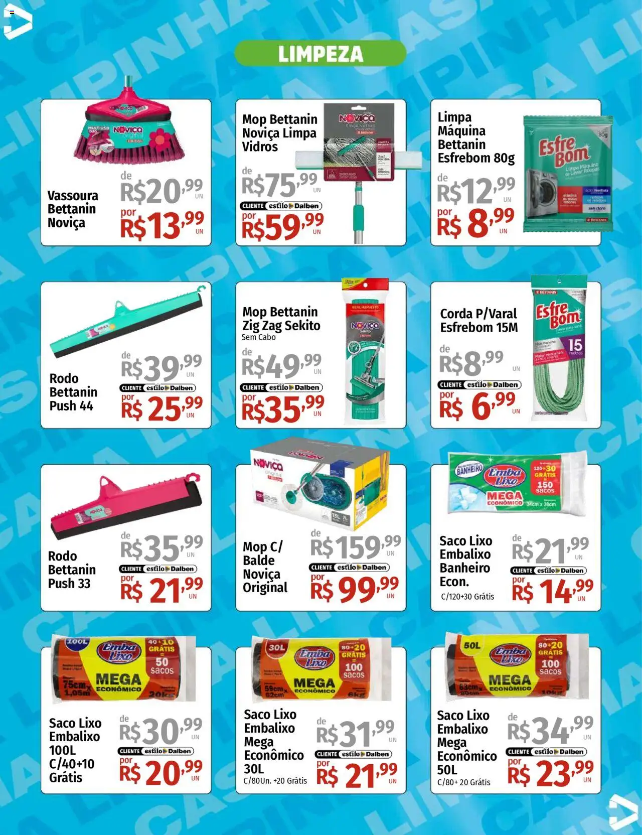 Supermercado Dalben Folheto - válido de 13.10.2025 | Página: 3 | Produtos: Corda, Cabo, Vassoura, Rodo