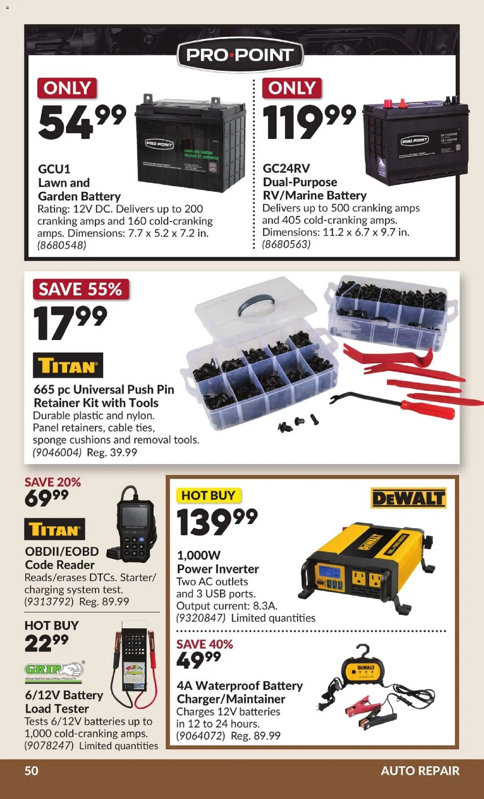 Princess Auto flyer valid from 21.04.2026 | Page: 55 | Products: PC, Cable, Sponge, Battery