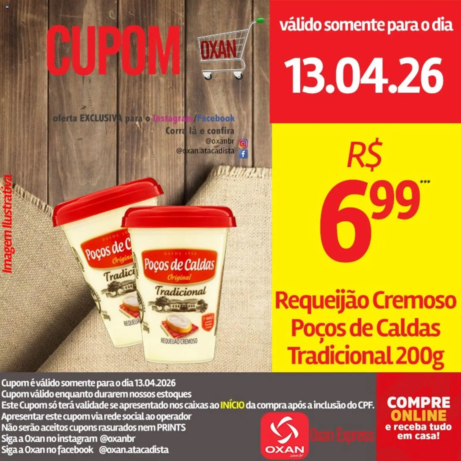 Oxan Atacadista Folheto - válido de 13.04.2026 | Página: 11 | Produtos: Requeijão