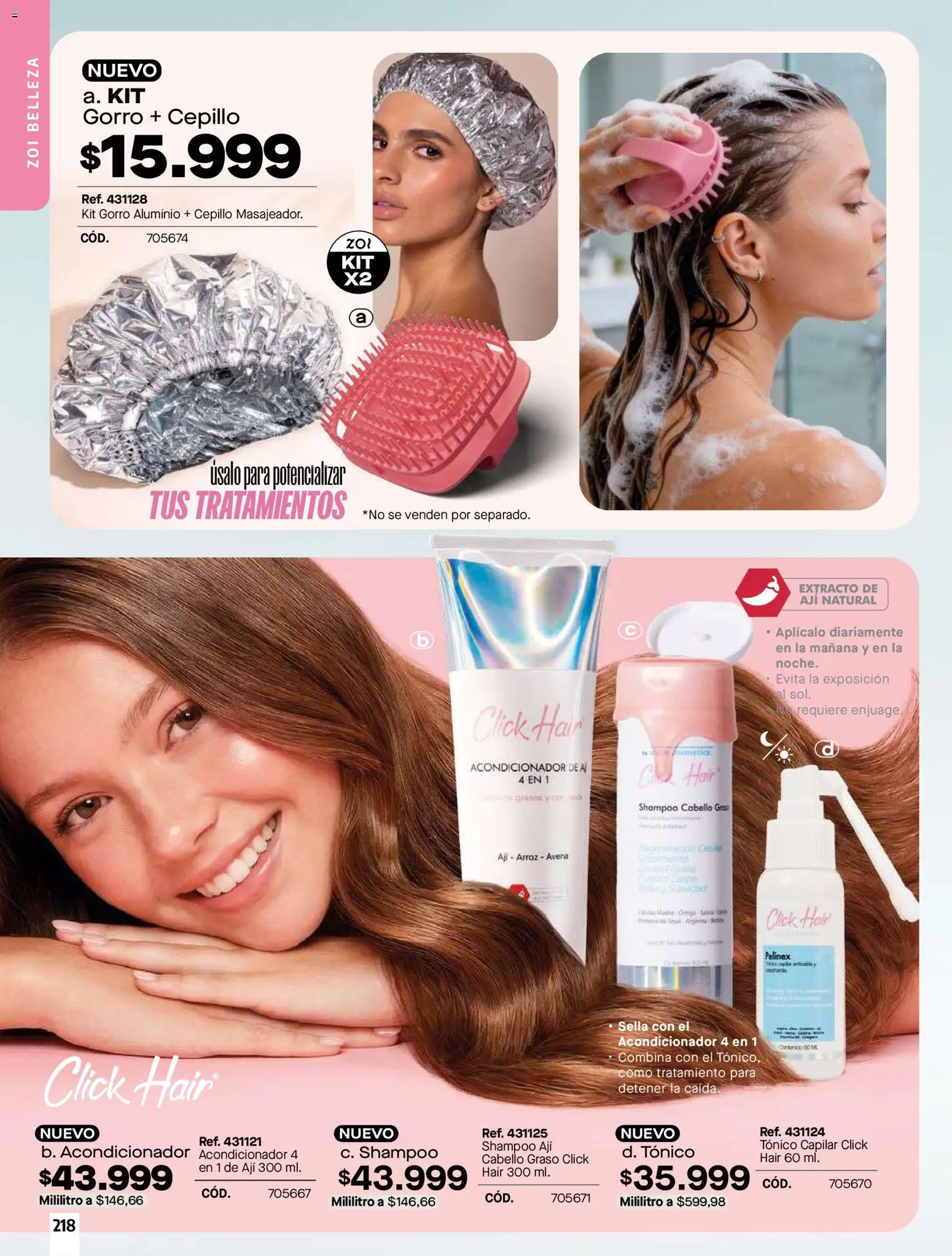 Carmel revista - valida desde el 01.04.2026 | Página: 218 | Productos: Arroz, Aji, Shampoo, Acondicionador