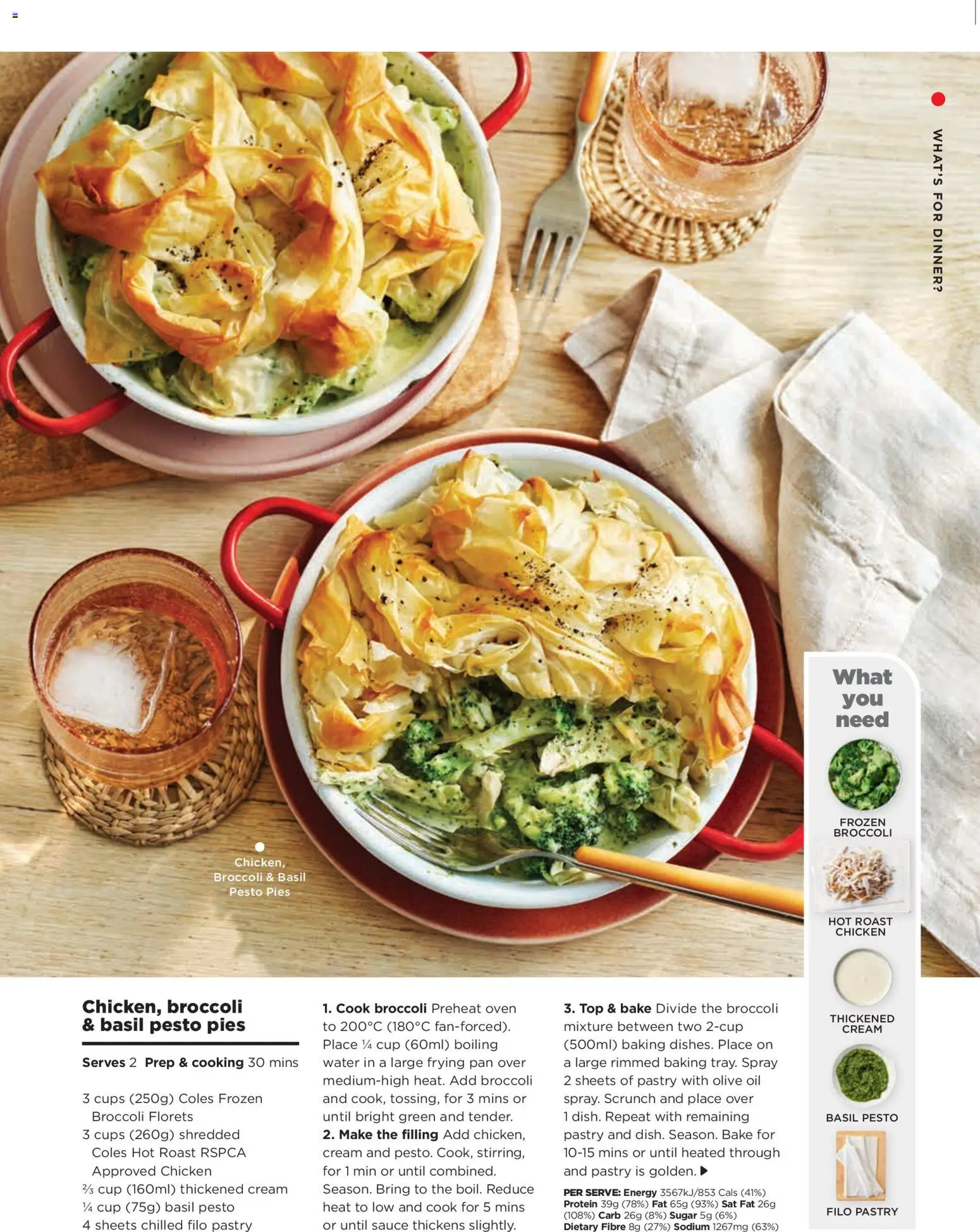 Coles catalogue - valid from 05.03.2026 | Page: 133 | Products: Chicken, Pastry, Pies, Oven
