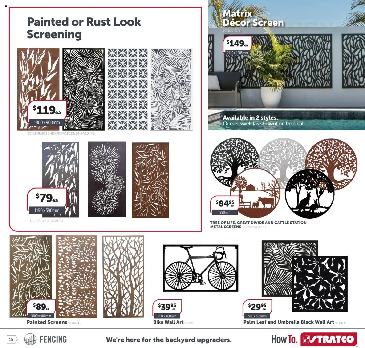 Stratco catalogue - valid from 23.01.2026 | Page: 15 | Products: Decor, Umbrella, Screen