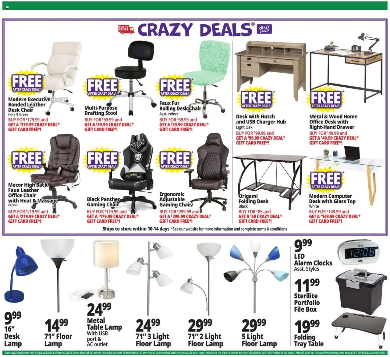 Ocean State Job Lot Weekly Ad - valid from 14.08.2025 | Page: 22 | Products: Chair, Box, Lamp, Alarm