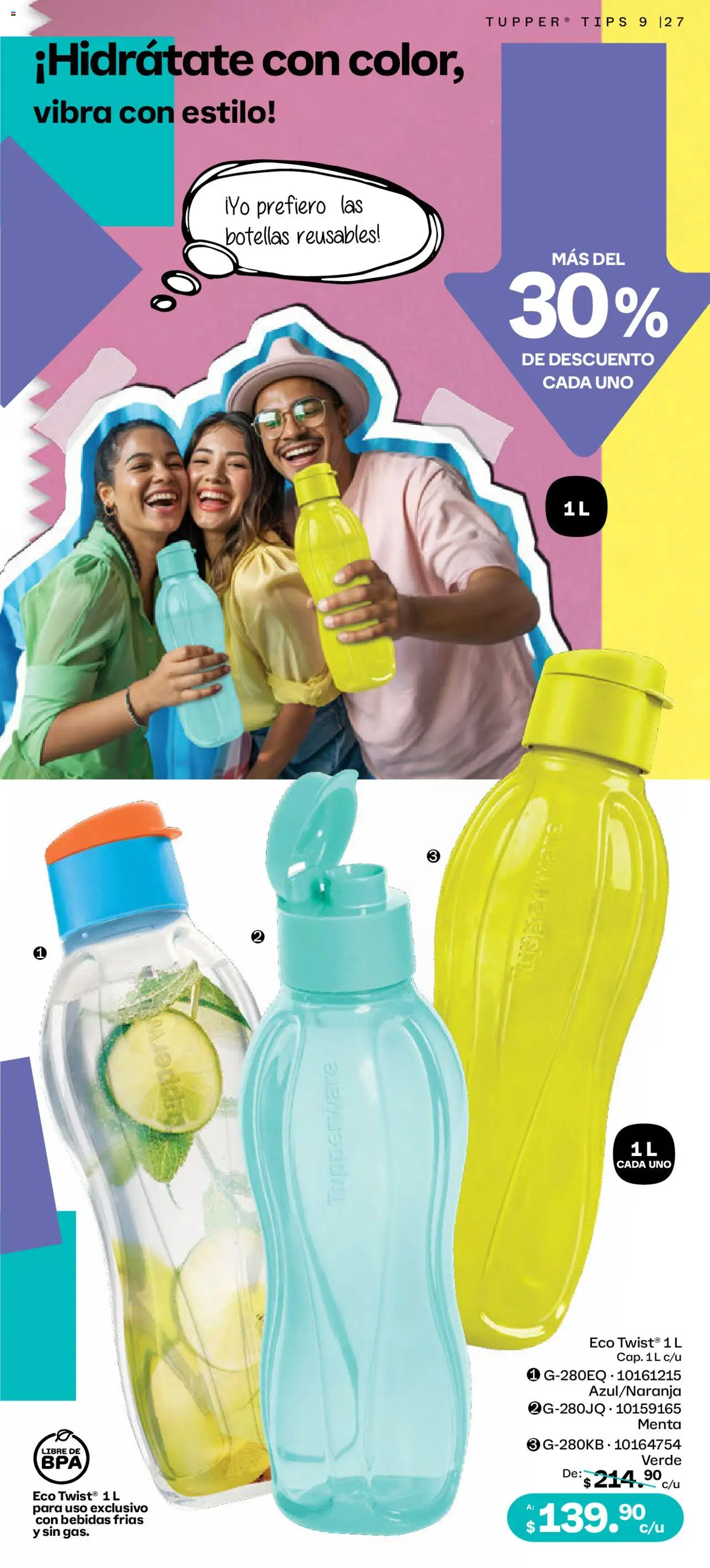 Nuevas ofertas de Tupperware válidas en toda la República Mexicana desde el 11.08.2025. ¡Encuentra las mejores ofertas en Tupperware catálogo! | Página: 27 | Productos: Tupper
