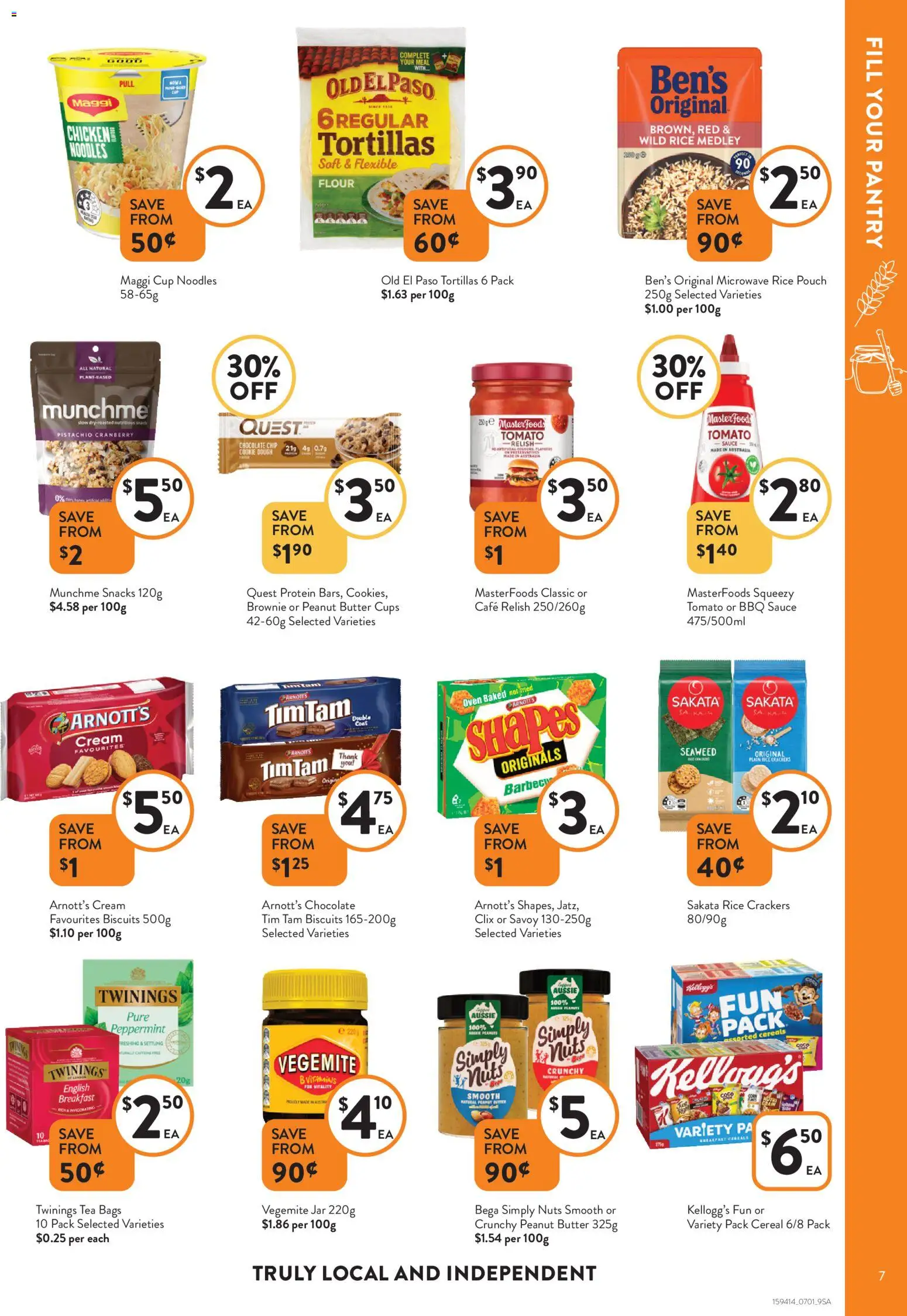 Foodworks catalogue - valid from 07.01.2026 | Page: 7 | Products: Crackers, Flour, Chicken, Vegemite