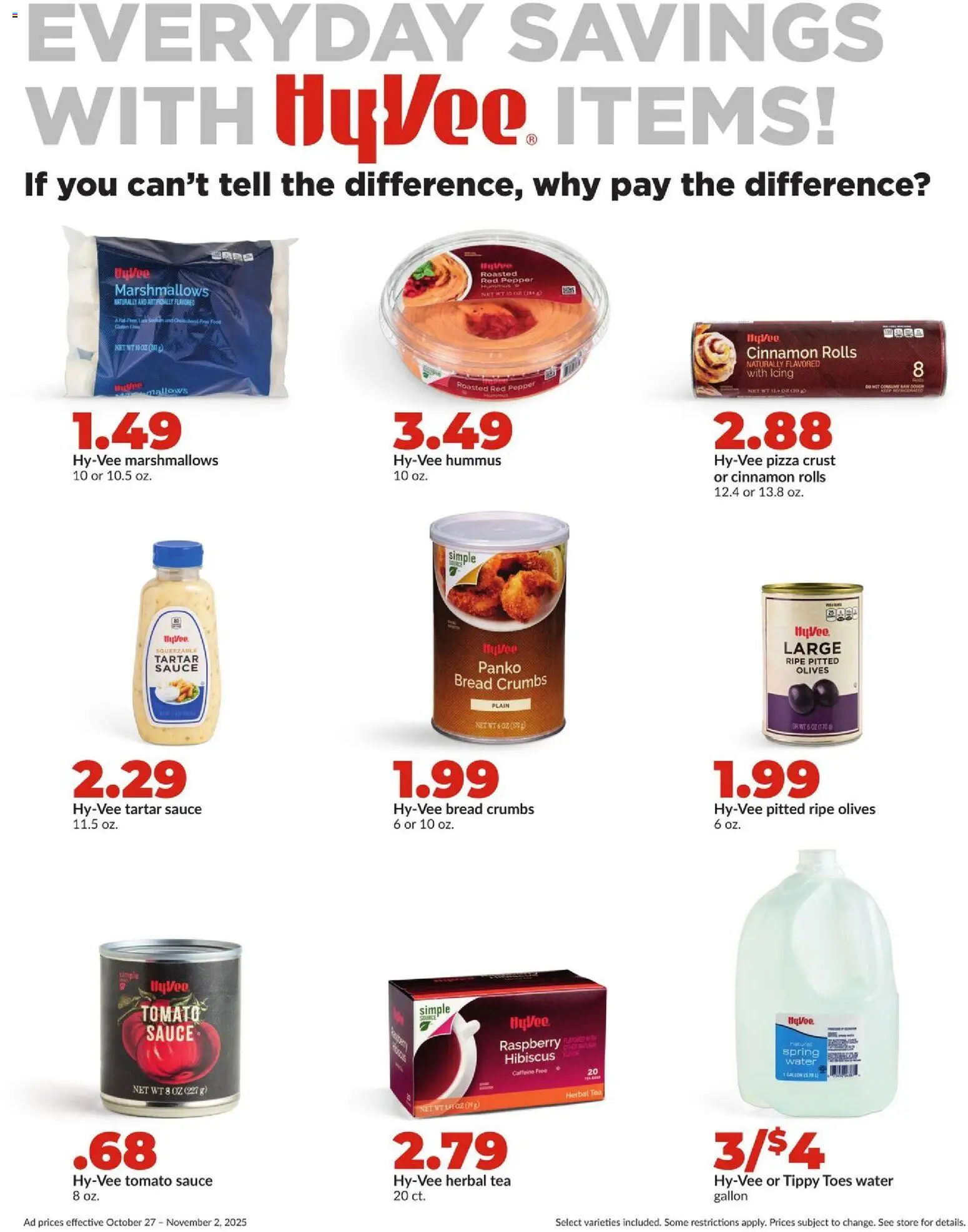 HyVee Weekly Ad - valid from 27.10.2025 | Page: 18 | Products: Bread, Tea, Pepper, Raspberry