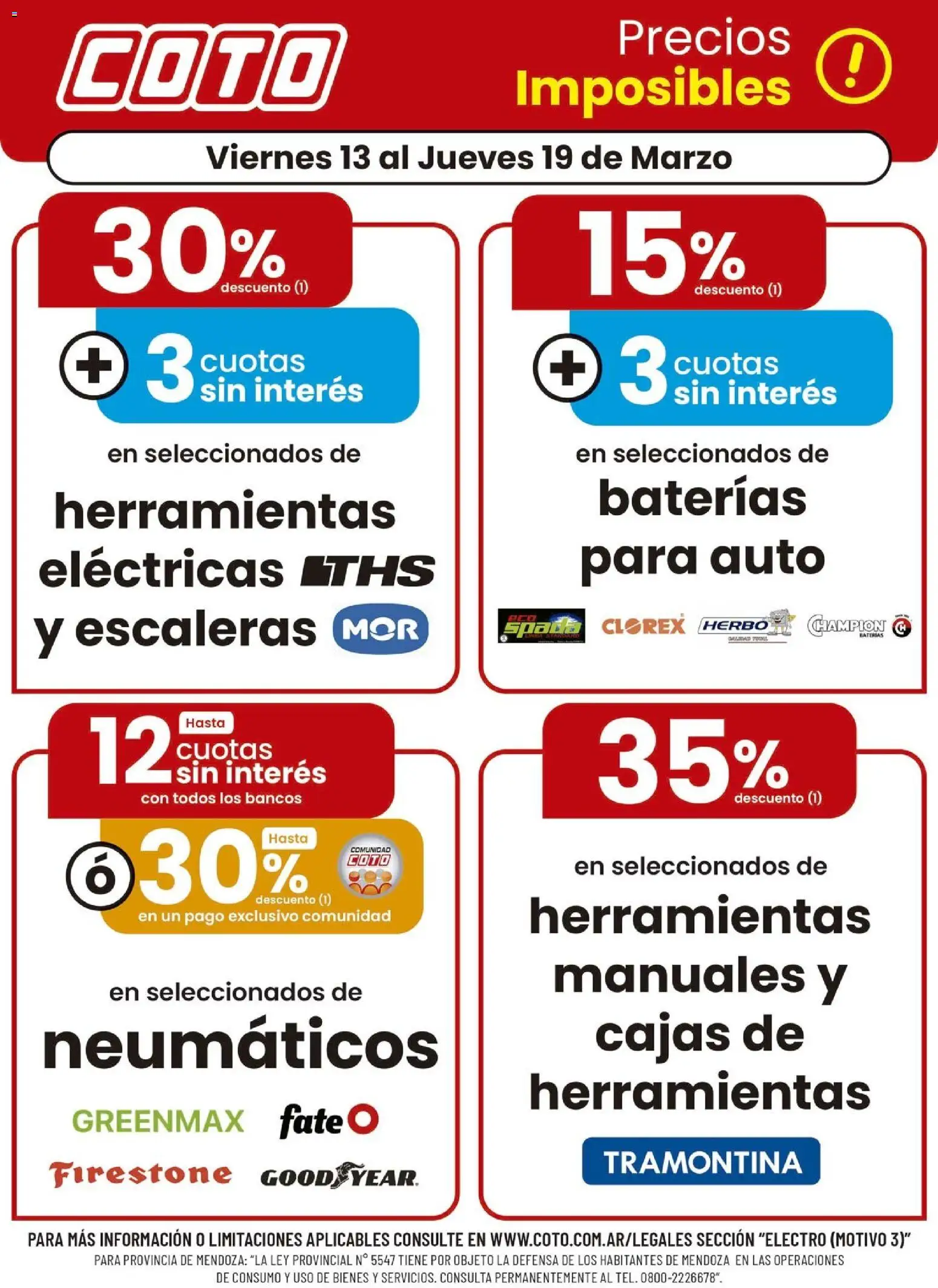 Coto - Electro Motivo │ válido desde el 13.03.2026 | Página: 1 | Productos: Neumáticos