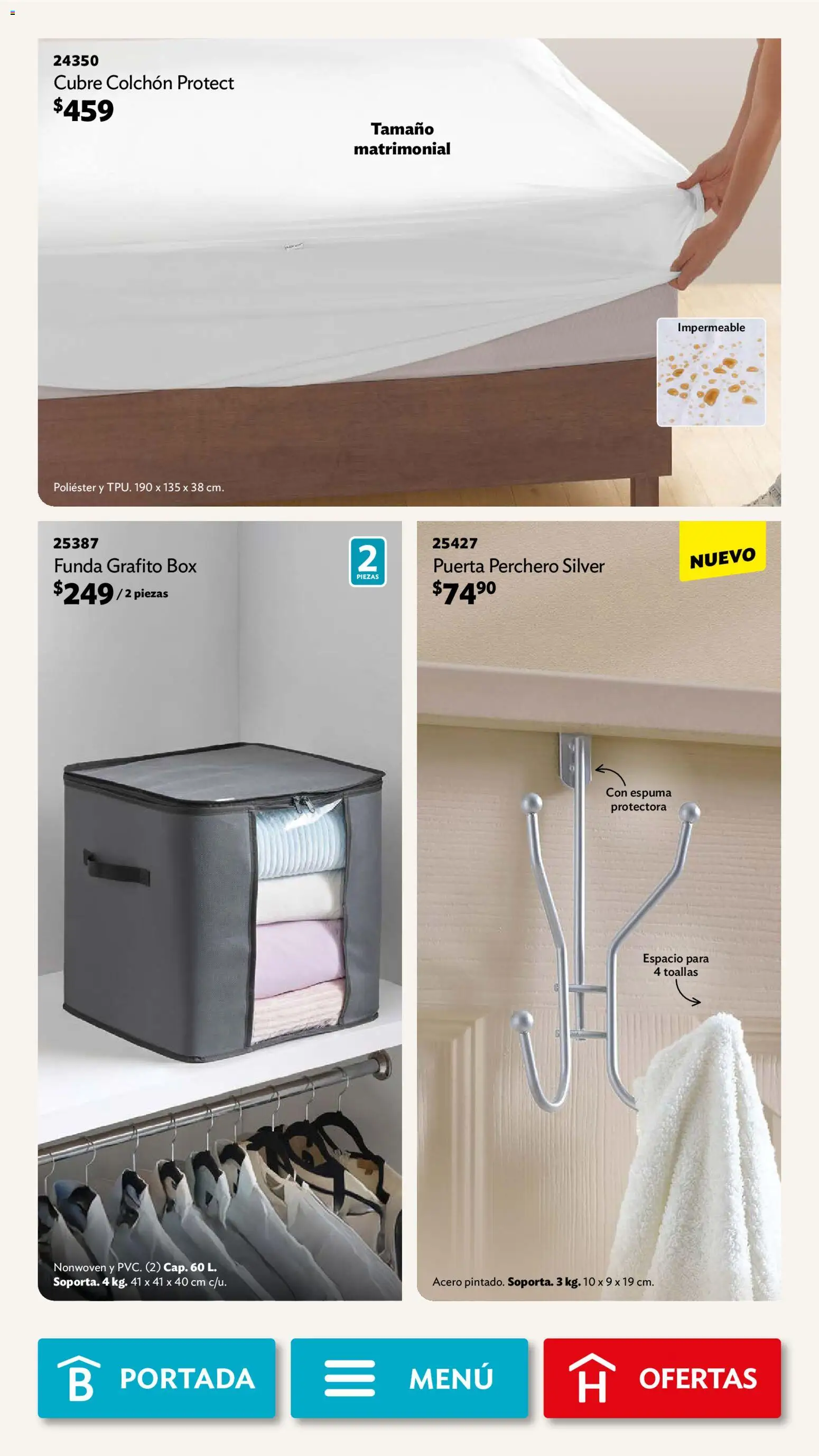 Nuevas ofertas de Betterware válidas en toda la República Mexicana desde el 01.12.2025. ¡Encuentra las mejores ofertas en Betterware campaña 12 2025! | Página: 75 | Productos: Espuma, Colchón, Toallas, Perchero