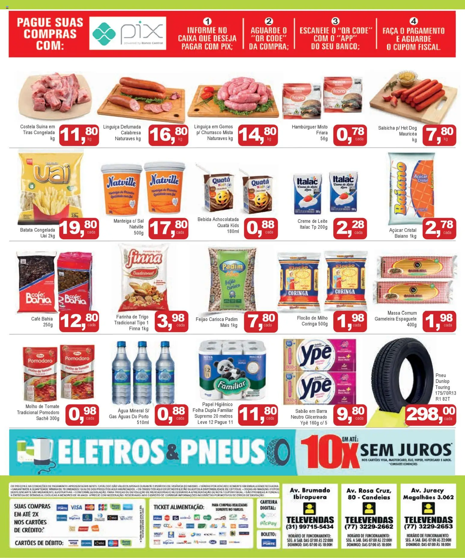 Mineirão Atacarejo Folheto - válido de 20.04.2026 | Página: 2 | Produtos: Sabão em barra, Espaguete, Molho de tomate, Hambúrguer