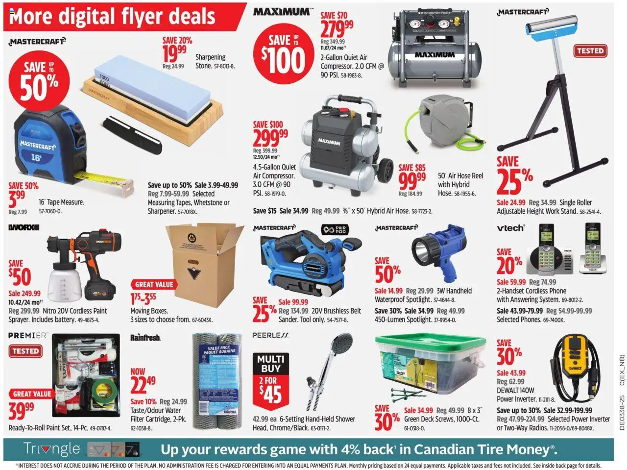 Canadian Tire flyer valid from 12.09.2025 | Page: 10 | Products: Belt, Phone, Game, Shower