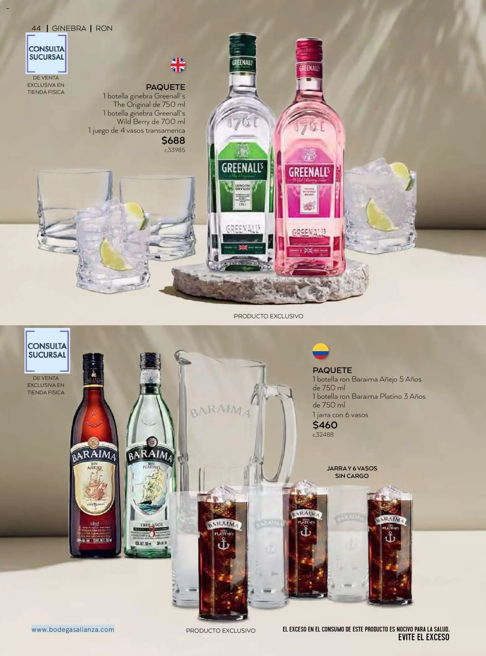 Nuevas ofertas de Bodegas Alianza válidas en toda la República Mexicana desde el 01.01.2026. ¡Encuentra las mejores ofertas en Bodegas Alianza catálogo! | Página: 46 | Productos: Ginebra, Juego, Botella, Jarra