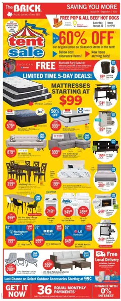 Preview of The Brick weekly flyer / circulaire from shop The Brick valid from 28.08.2025