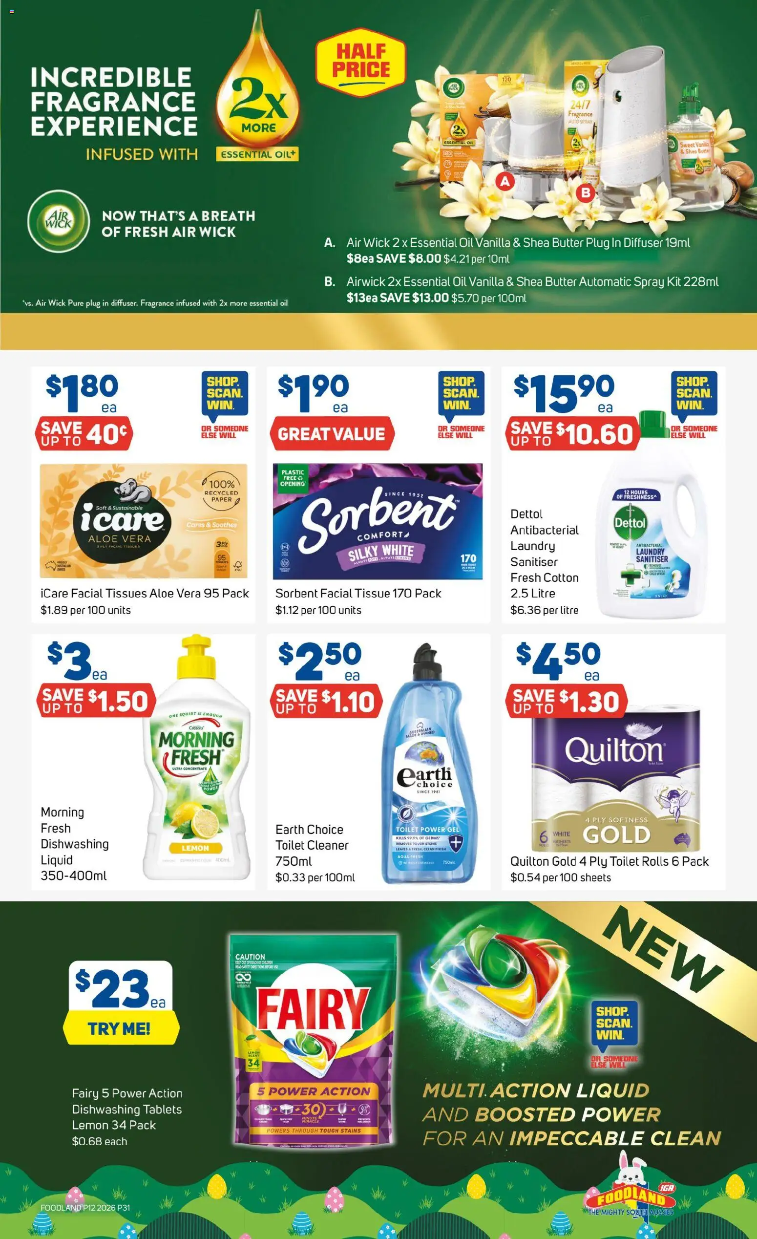 Foodland catalogue - valid from 18.03.2026 | Page: 31 | Products: Fragrance, Butter, Tablets, Tissues