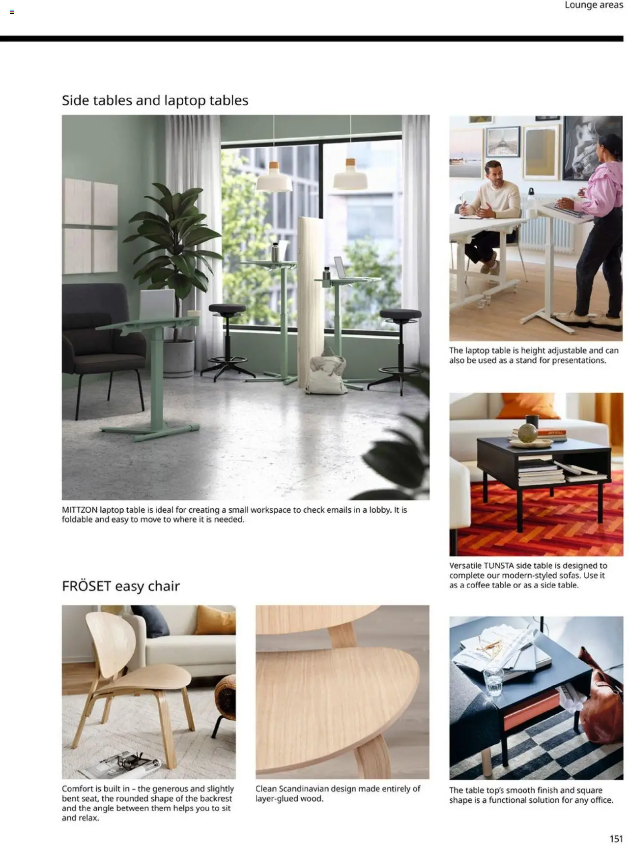 IKEA Office Brochure 2025 - valid from 01.03.2025 | Page: 151 | Products: Coffee table, Table, Chair, Coffee