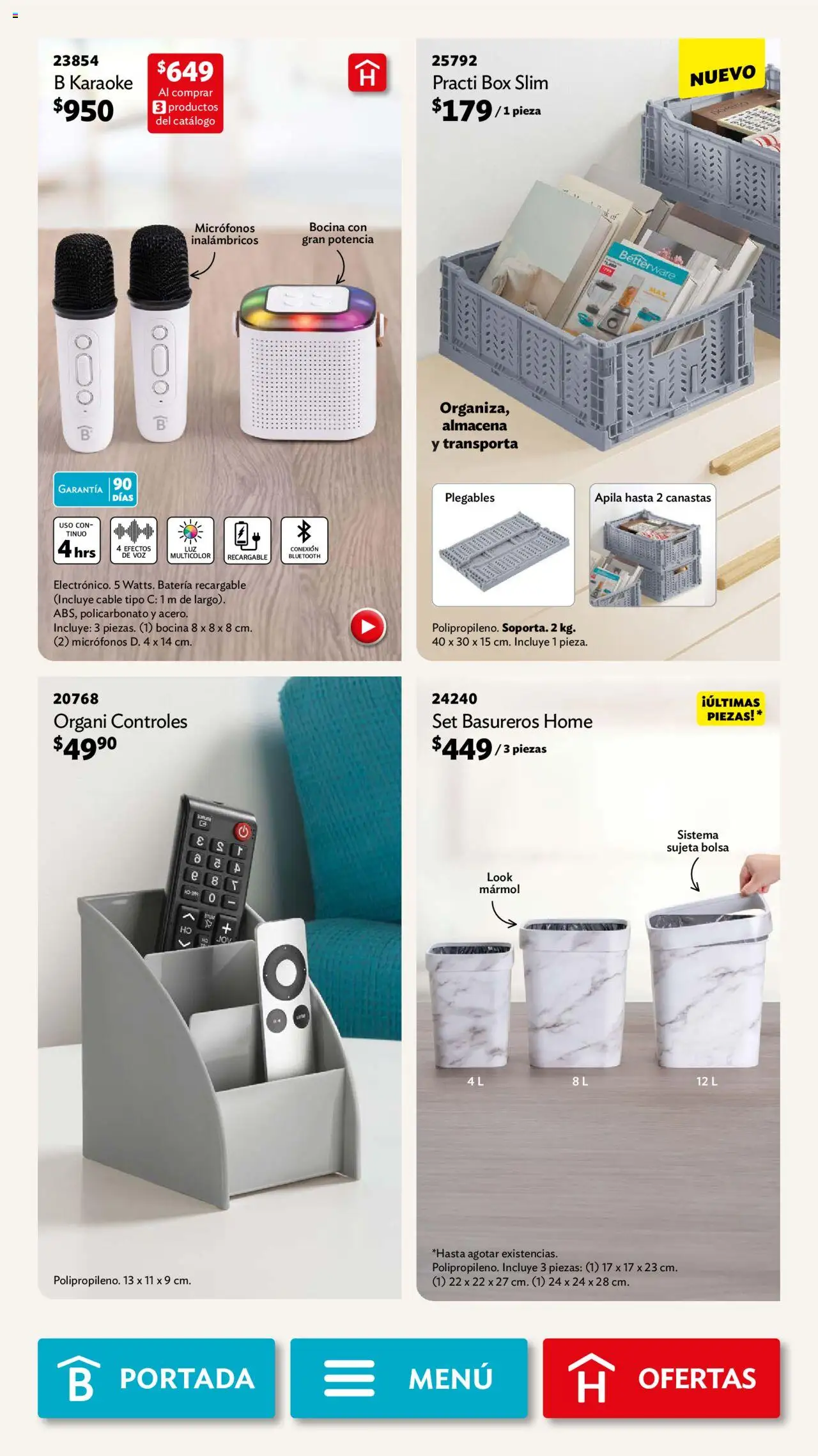 Nuevas ofertas de Betterware válidas en toda la República Mexicana desde el 01.09.2025. ¡Encuentra las mejores ofertas en Betterware - Campaña 9 2025! | Página: 68 | Productos: Bolsa, Cable, Bocina, Batería