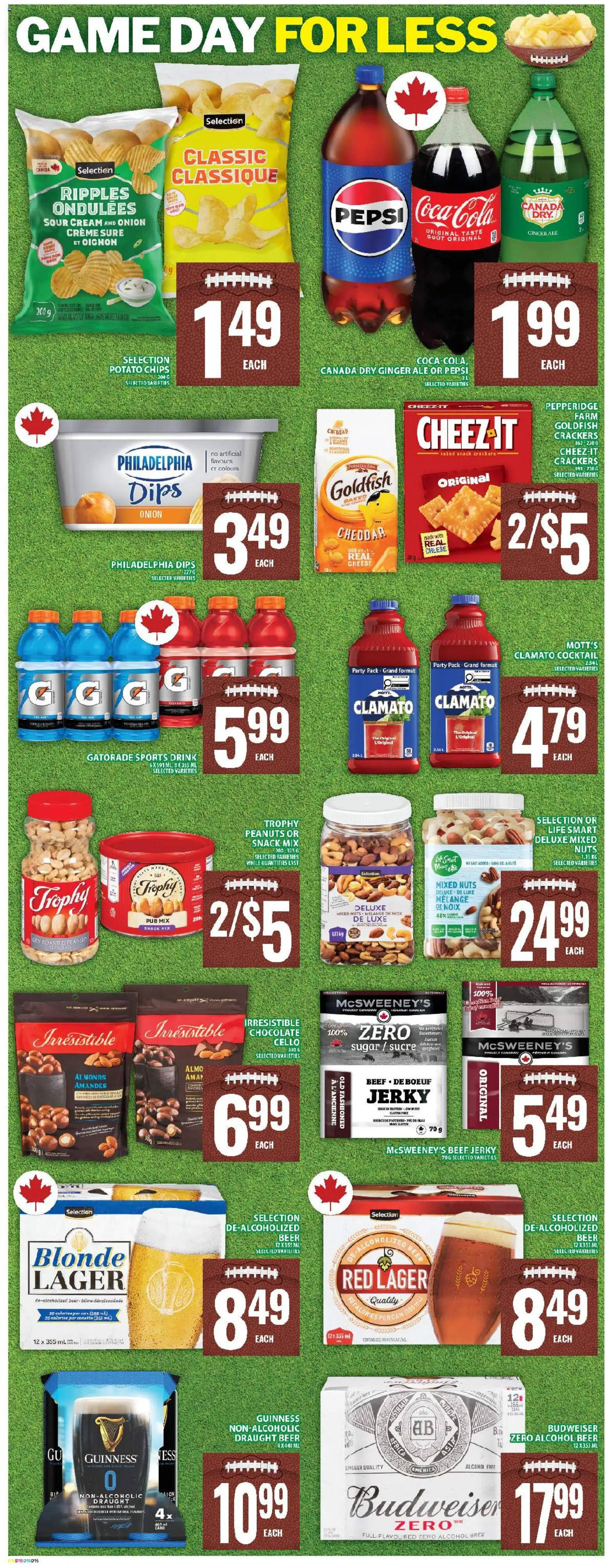 Food Basics flyer valid from 13.11.2025 | Page: 11 | Products: Sour cream, Beef, Chips, Beer