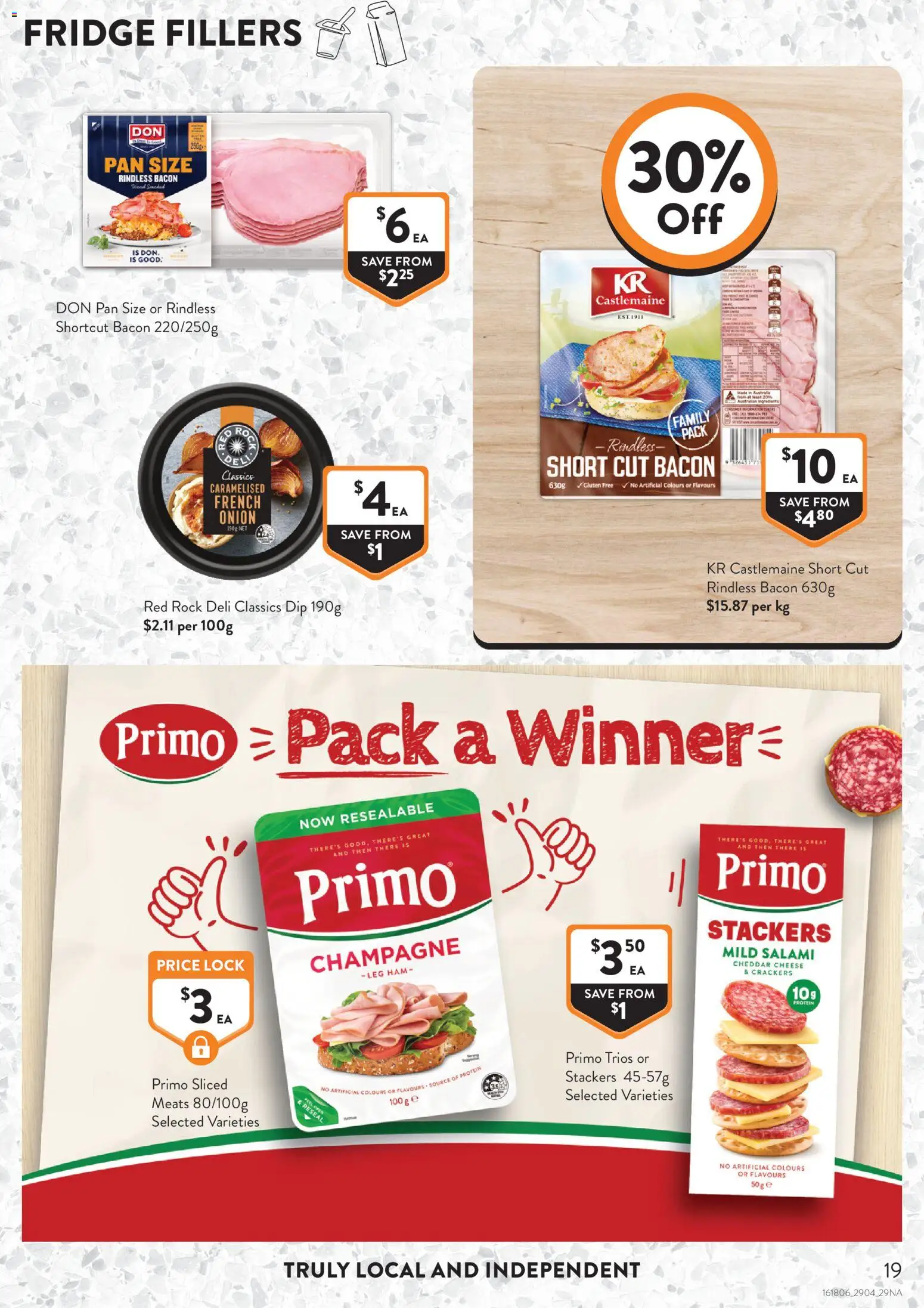 Foodworks catalogue - valid from 29.04.2026 | Page: 19 | Products: Bacon, Crackers, Cheese, Salami