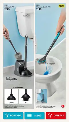 Vista previa de Betterware campaña 12 2025, nuevo folleto de la tienda, válido en México a partir del 01.12.2025 | Página: 100 | Productos: Cepillo, Wc, Lavabo