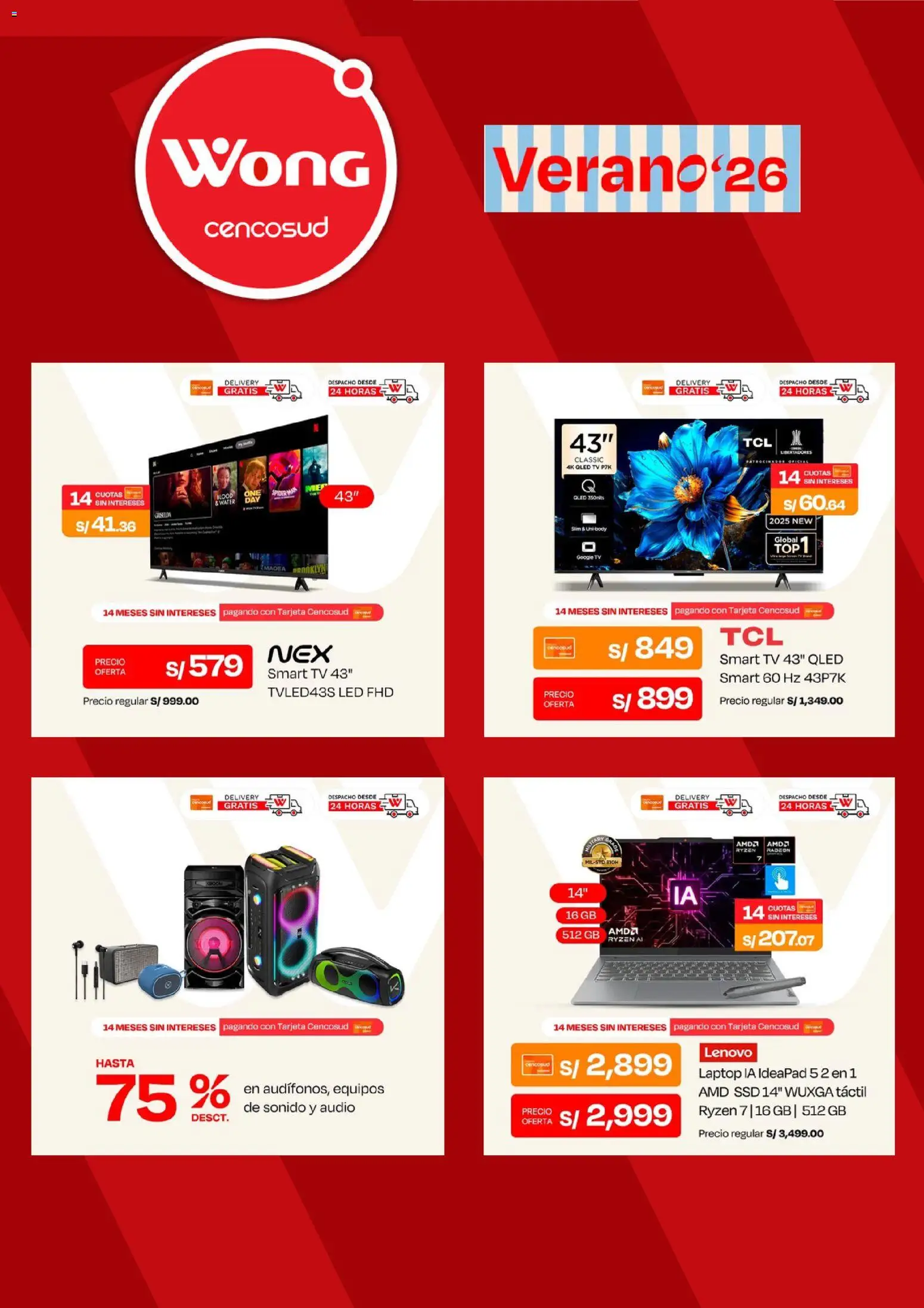 Catálogo Wong válido desde 09.03.2026 | Página: 4 | Productos: Audio