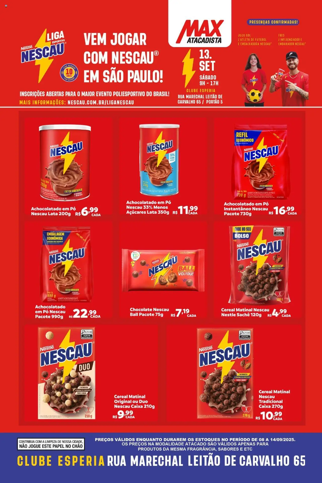 Max Atacadista Folheto - válido de 08.09.2025 | Página: 1 | Produtos: Portão, Polvo, Chocolate, Açúcar
