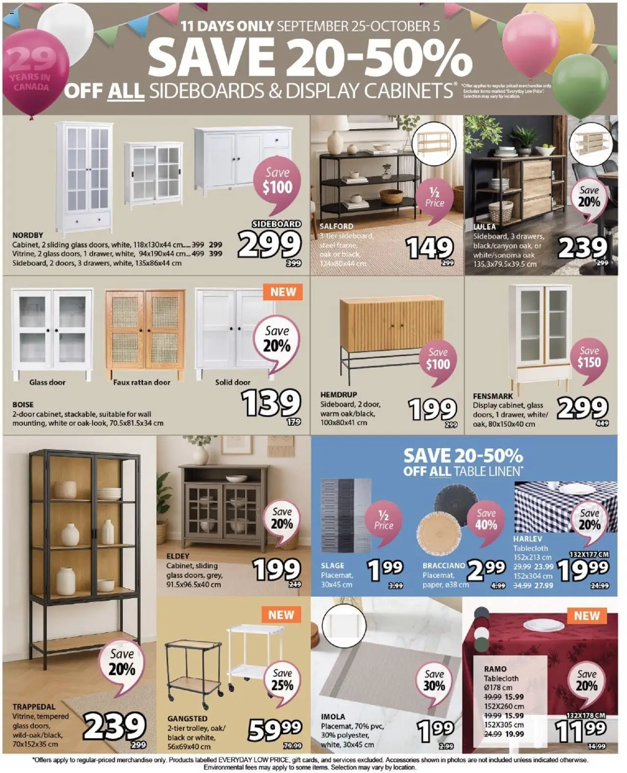 JYSK flyer valid from 25.09.2025 | Page: 5 | Products: Table, Sideboard, Sideboards