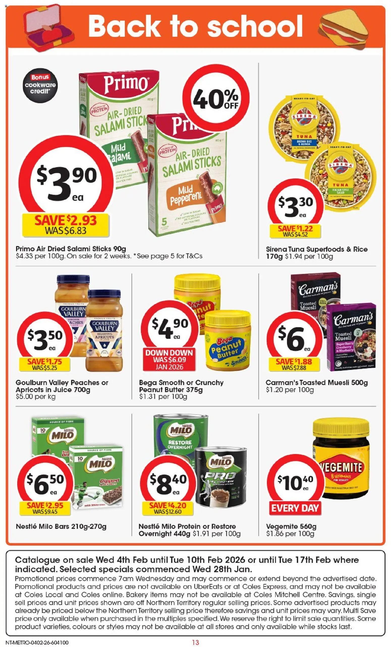 Coles catalogue - valid from 04.02.2026 | Page: 14 | Products: Butter, Juice, Cookware, Sugar