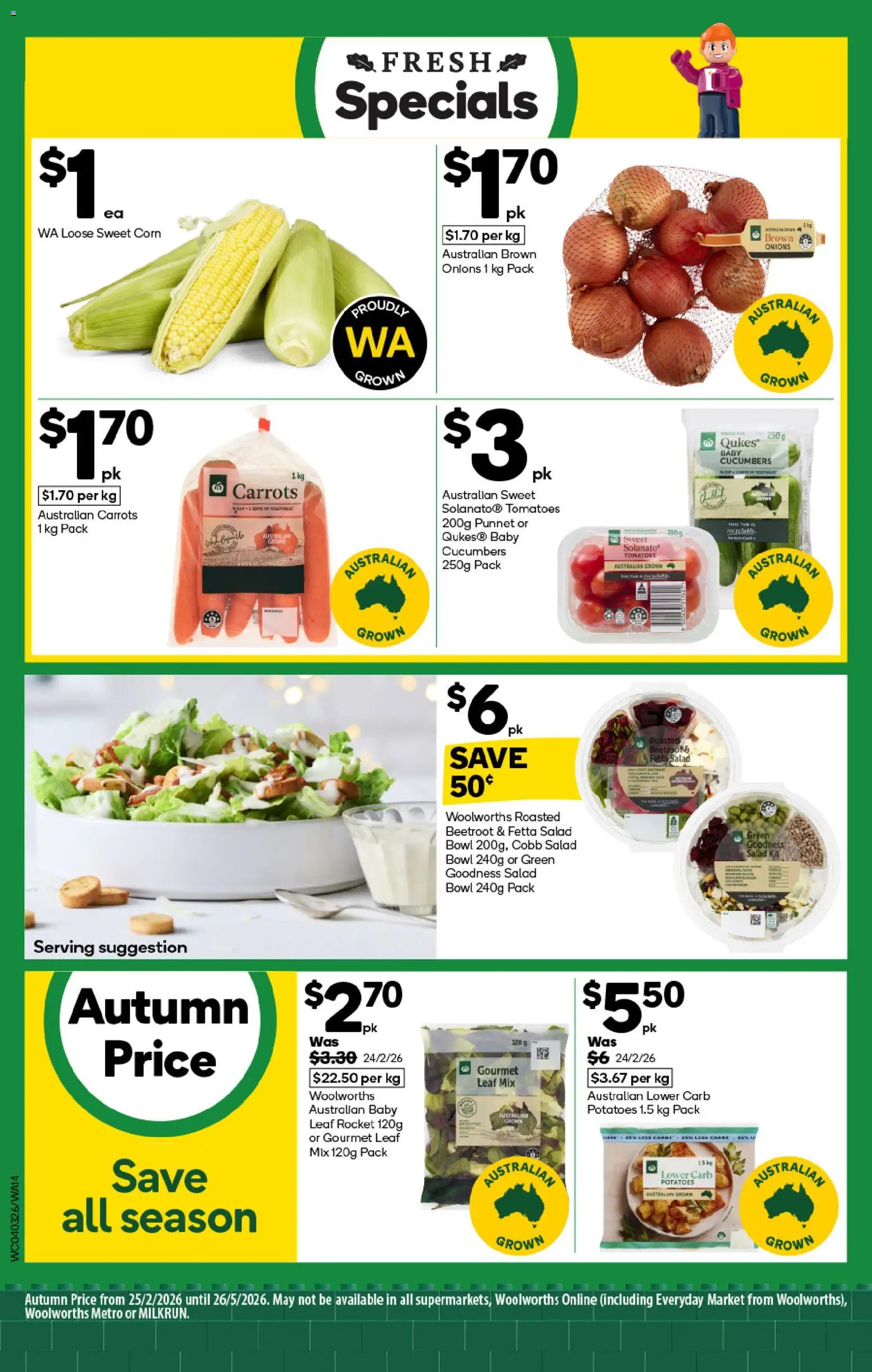 Woolworths catalogue - valid from 04.03.2026 | Page: 14 | Products: Tomatoes, Carrots, Cucumbers, Beetroot