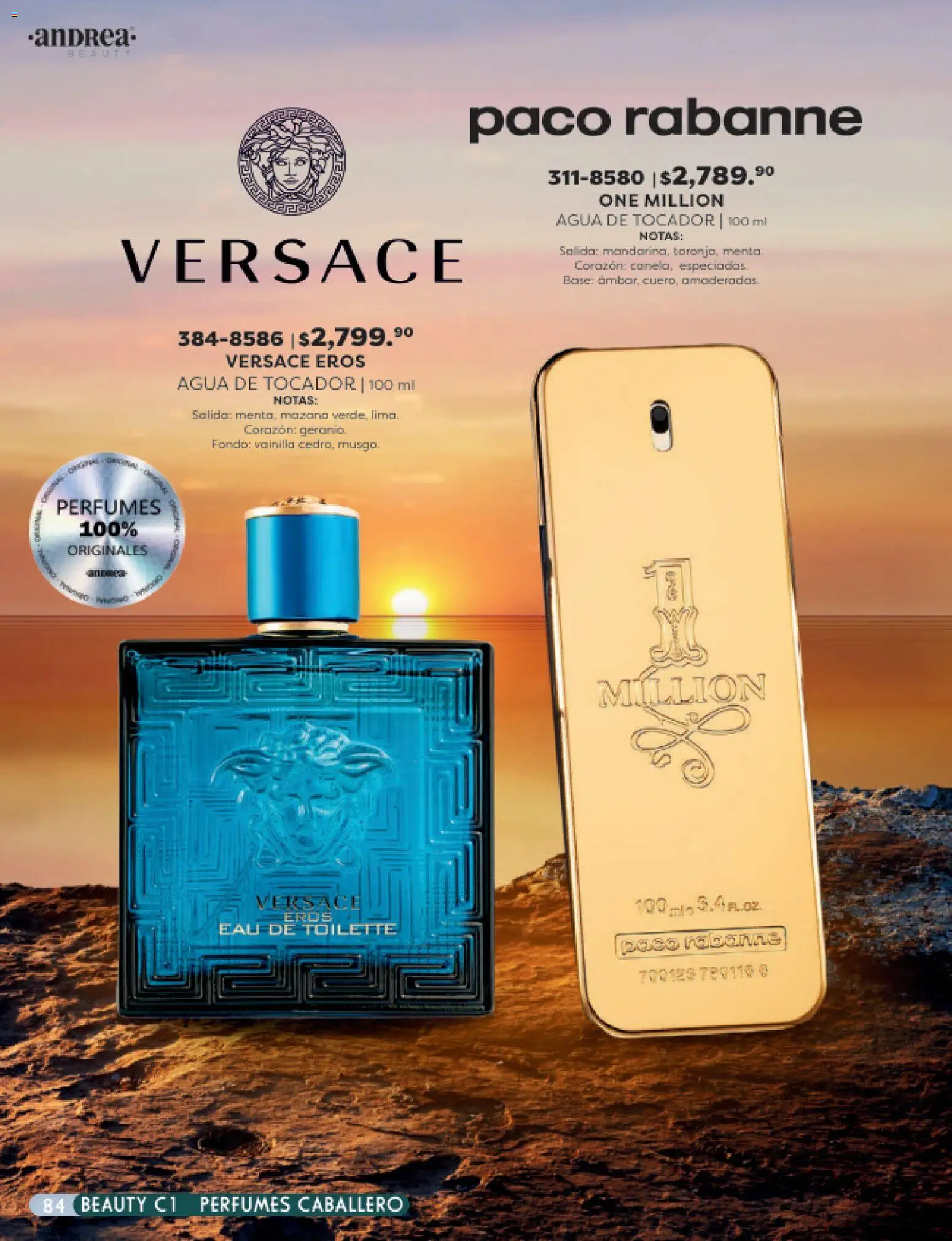 Nuevas ofertas de Andrea válidas en toda la República Mexicana desde el 25.01.2026. ¡Encuentra las mejores ofertas en Andrea catálogo Beauty! | Página: 84 | Productos: Agua, Lima, Eau de toilette