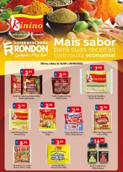 Supermercados Rondon - Ofertas Kinino - Pré-Visualização do folheto da loja Supermercados Rondon, válido de 16.09.2025