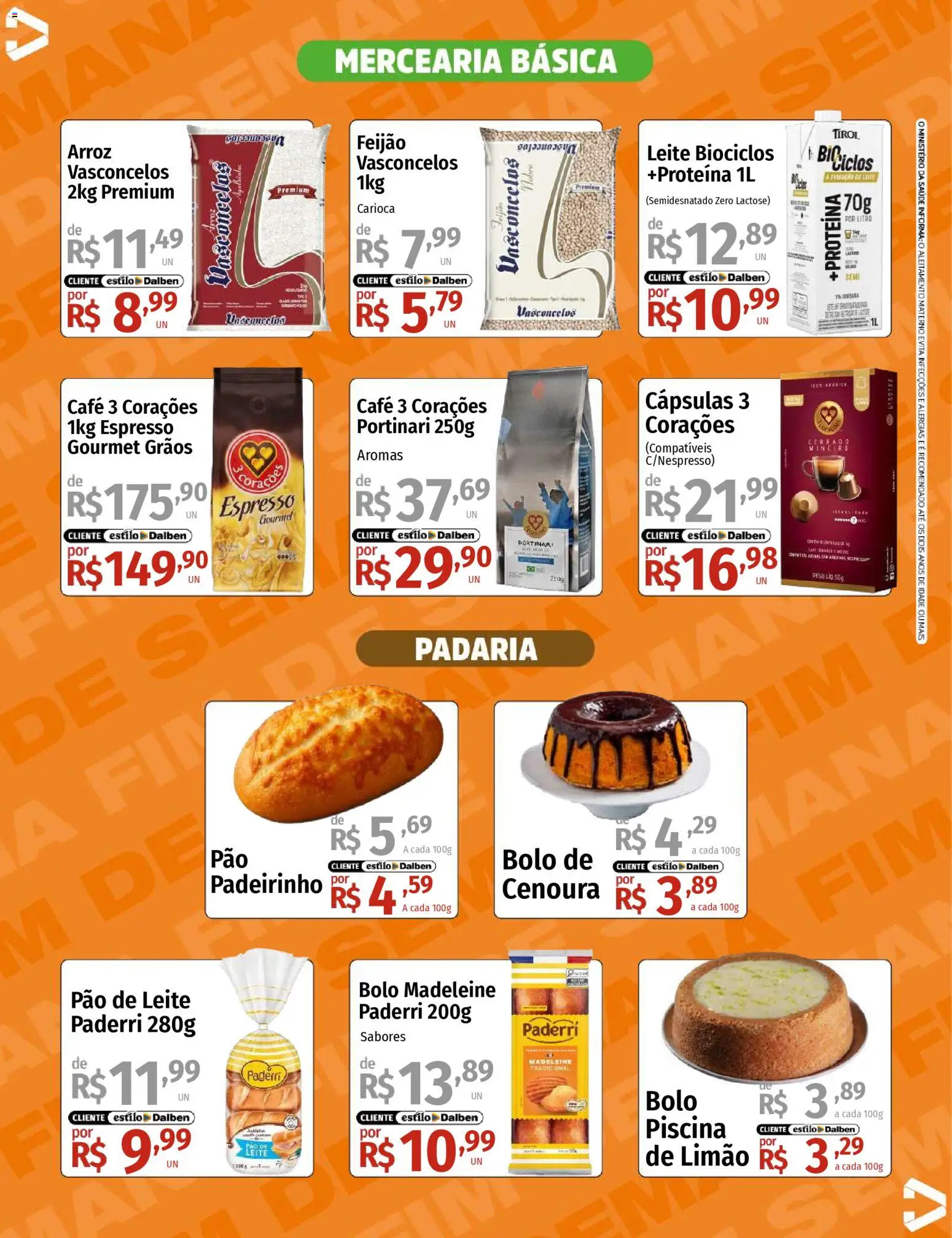 Supermercado Dalben Folheto - válido de 24.10.2025 | Página: 5 | Produtos: Café, Arroz, Cenoura, Piscina