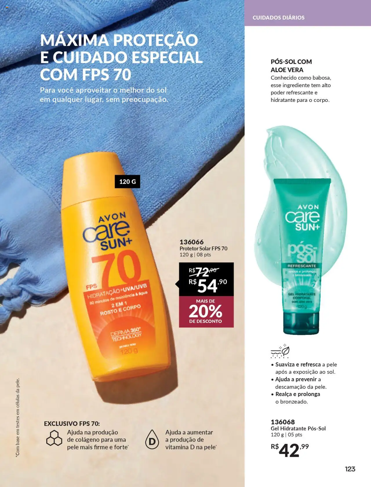 Avon Folheto - válido de 13.08.2025 | Página: 123 | Produtos: Colágeno, Protetor solar, Base, Vitamina d