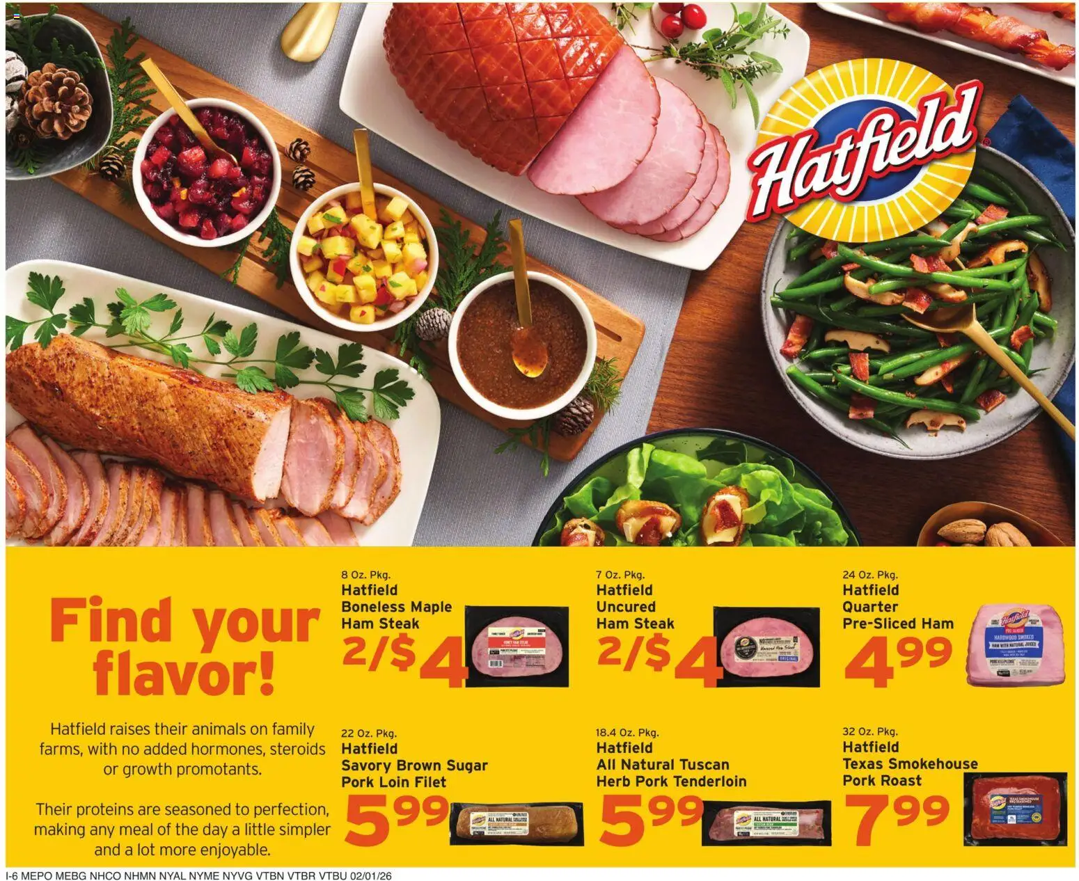 Hannaford Weekly Ad - valid from 01.02.2026 | Page: 14 | Products: Ham, Pork, Sugar