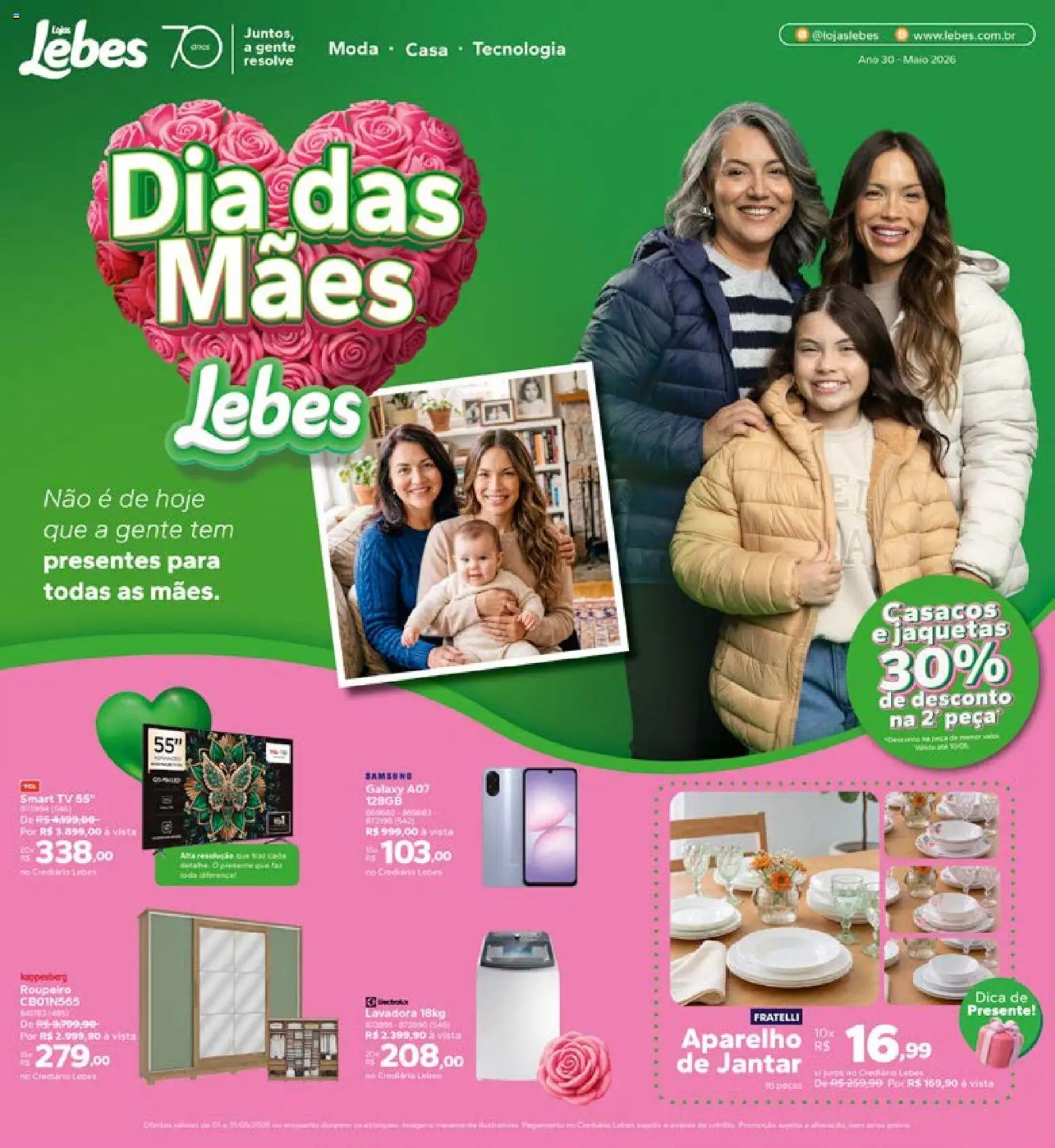 Lebes Folheto - válido de 01.05.2026 | Página: 1 | Produtos: smart TV, Maiô, Tv