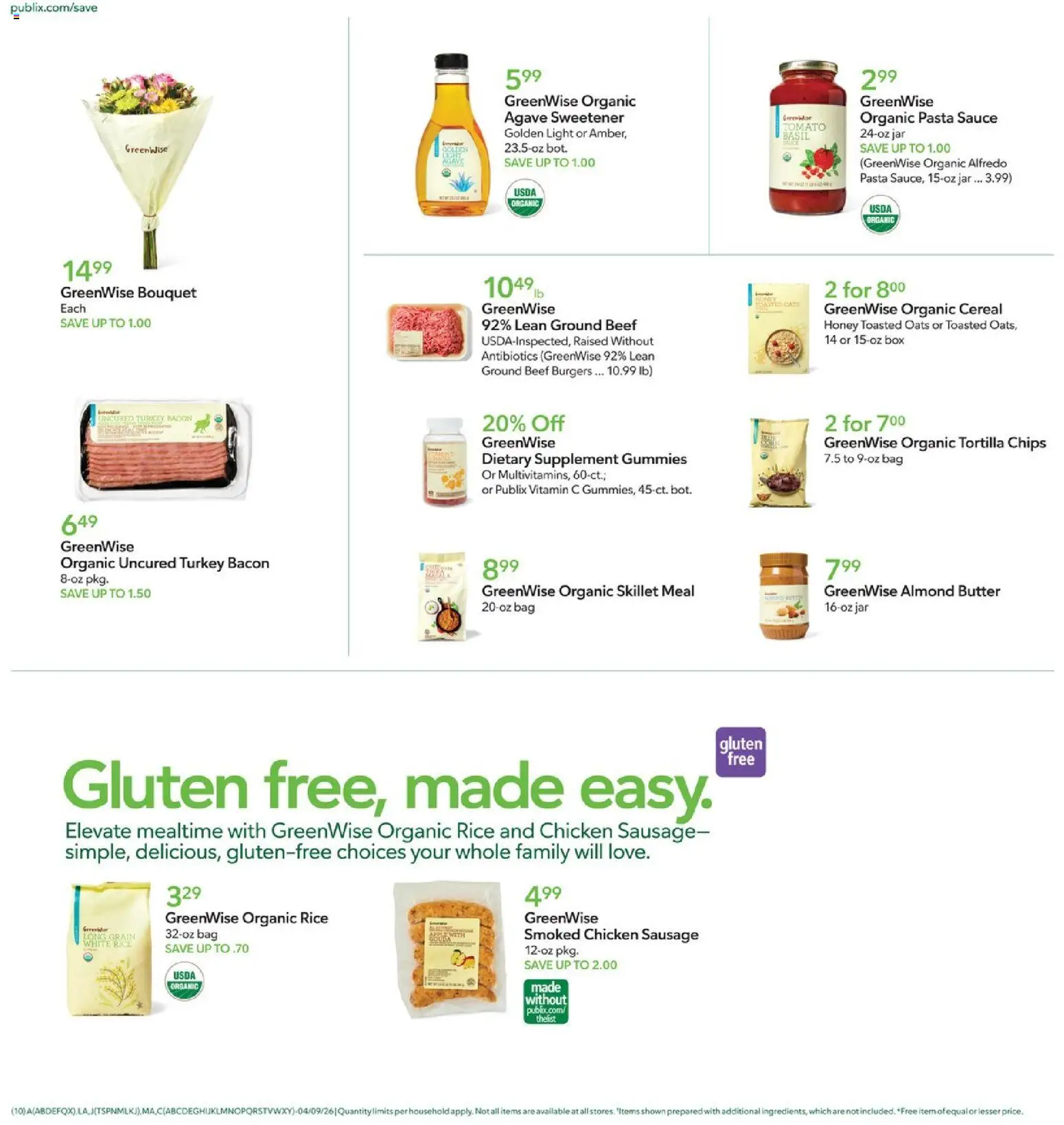 Publix Weekly Ad - valid from 08.04.2026 | Page: 10 | Products: Rice, Chips, Sausage, Bag