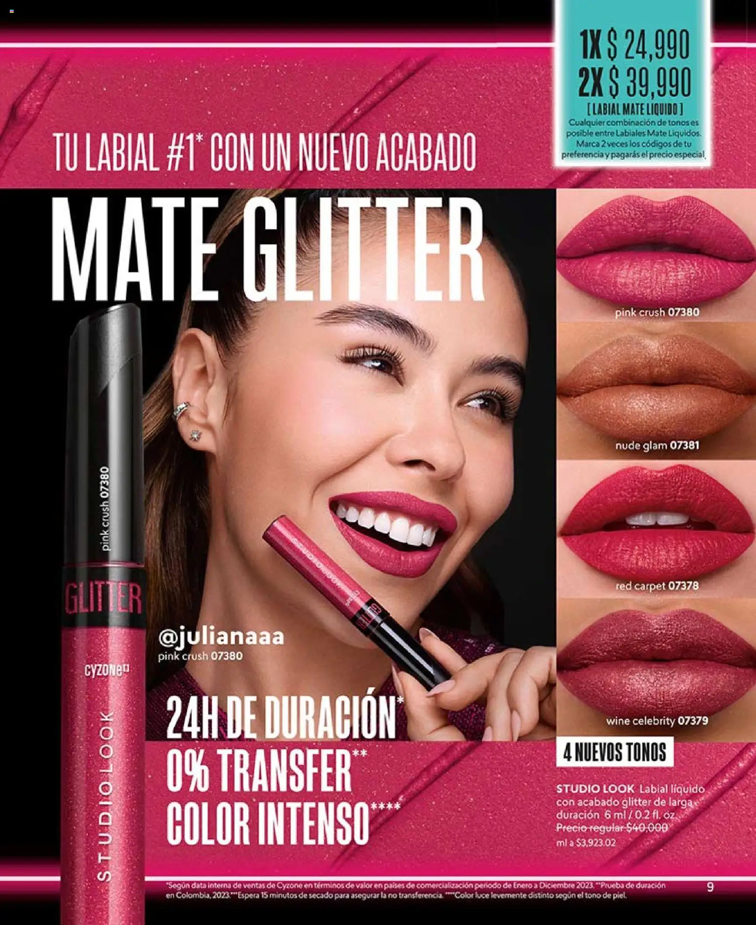 CyZone revista - valida desde el 03.04.2026 | Página: 9 | Productos: Glitter, Combinación