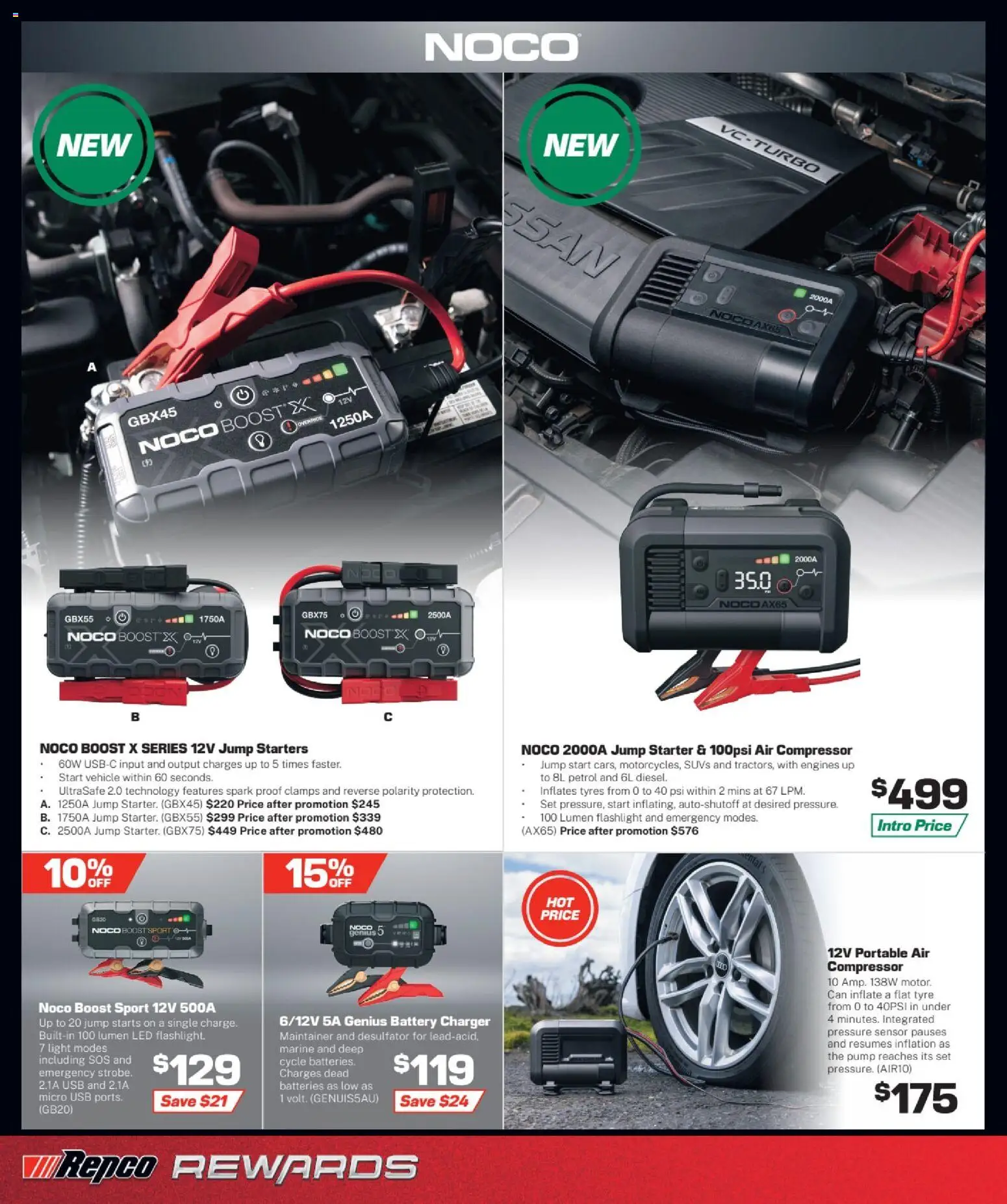 Repco catalogue - valid from 30.10.2025 | Page: 8 | Products: Charger, Light, Batteries, Flashlight