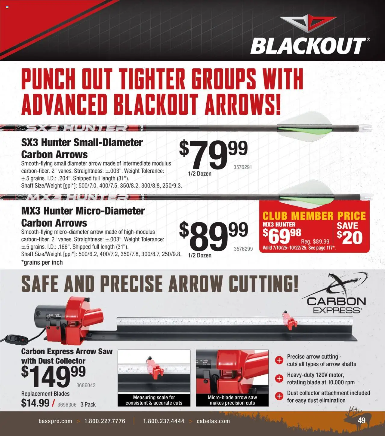 Cabela's Archery 25 - valid from 15.07.2025 | Page: 49 | Products: Safe, Saw, Arrow, Weight