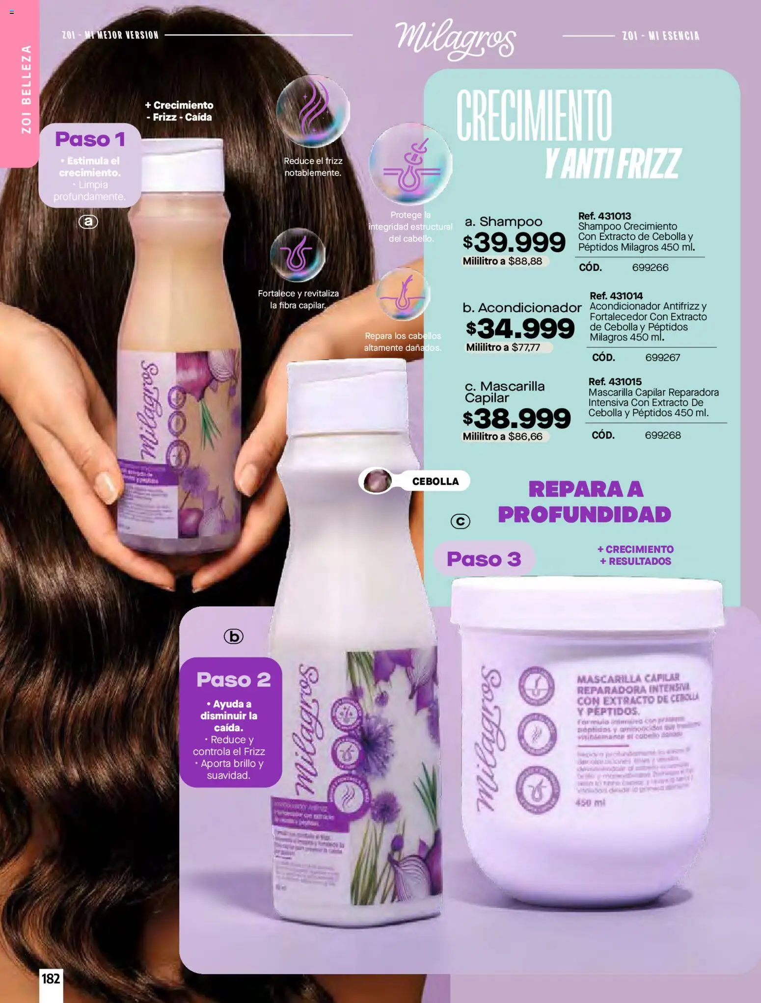 Pacifika revista - valida desde el 01.04.2026 | Página: 182 | Productos: Shampoo, Brillo, Mascarilla, Acondicionador