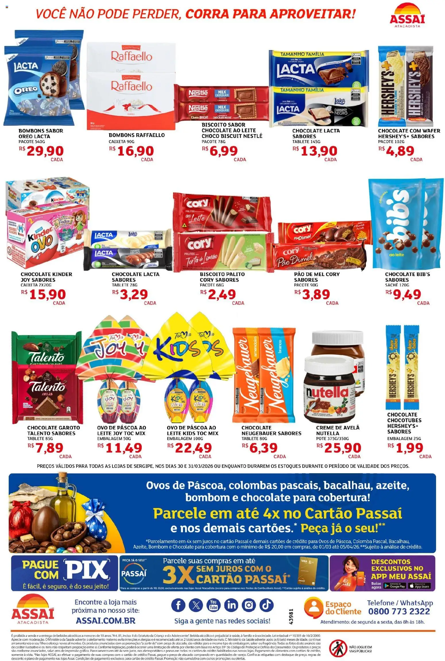 Assaí Atacadista Folheto - válido de 30.03.2026 | Página: 2 | Produtos: Amendoim, Pneus, Bombom, Avelã