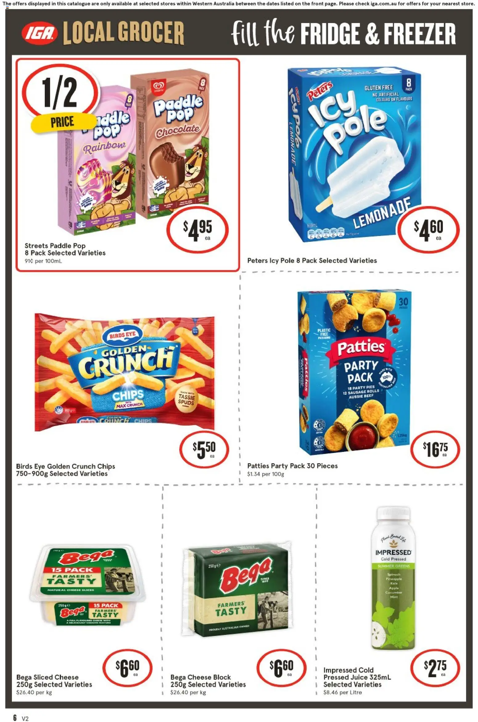 IGA catalogue - valid from 25.02.2026 | Page: 6 | Products: Chocolate, Juice, Pineapple, Pies