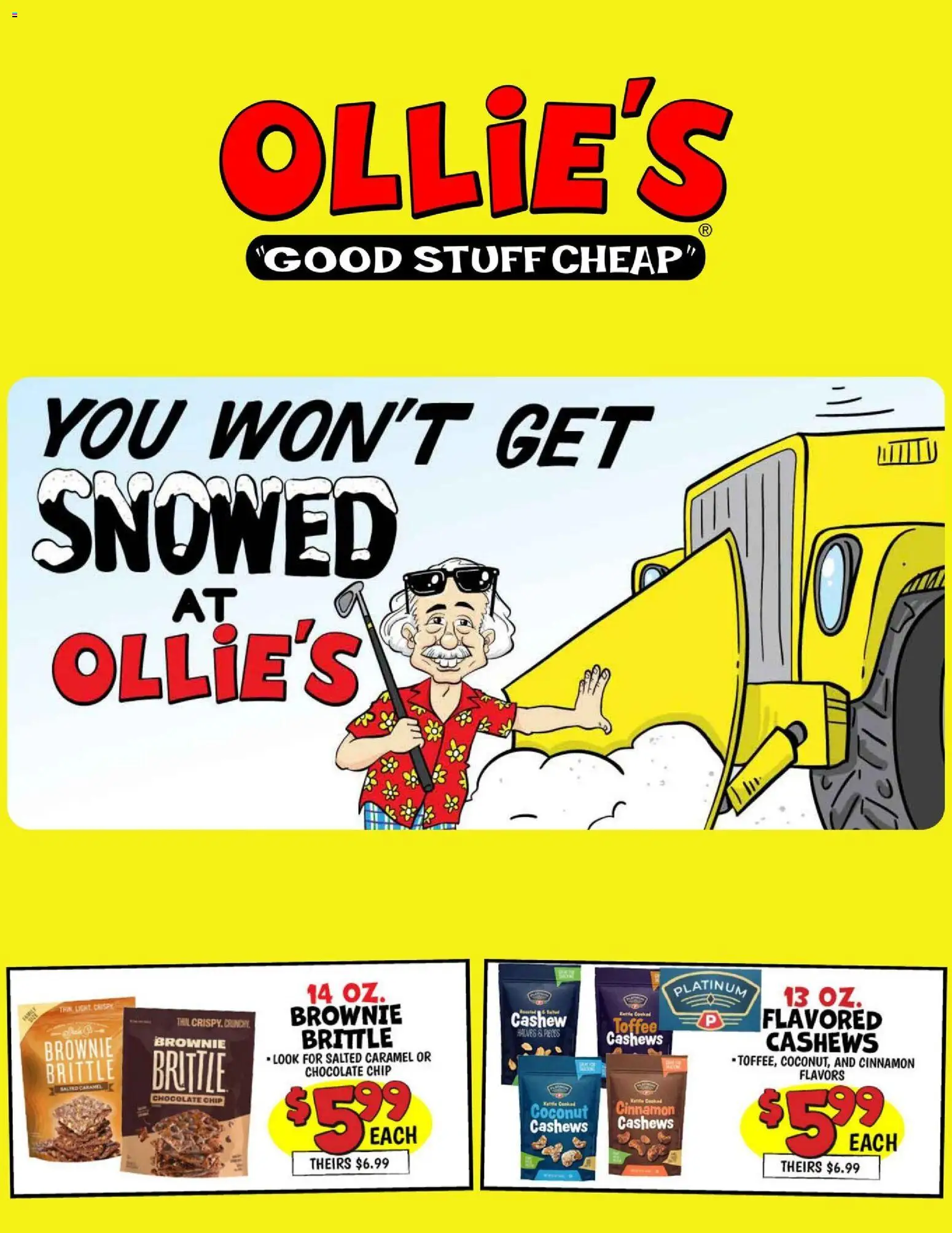 Ollie's Ad - valid from 08.12.2025 | Page: 1 | Products: Chocolate, Chocolate Chip, Kettle