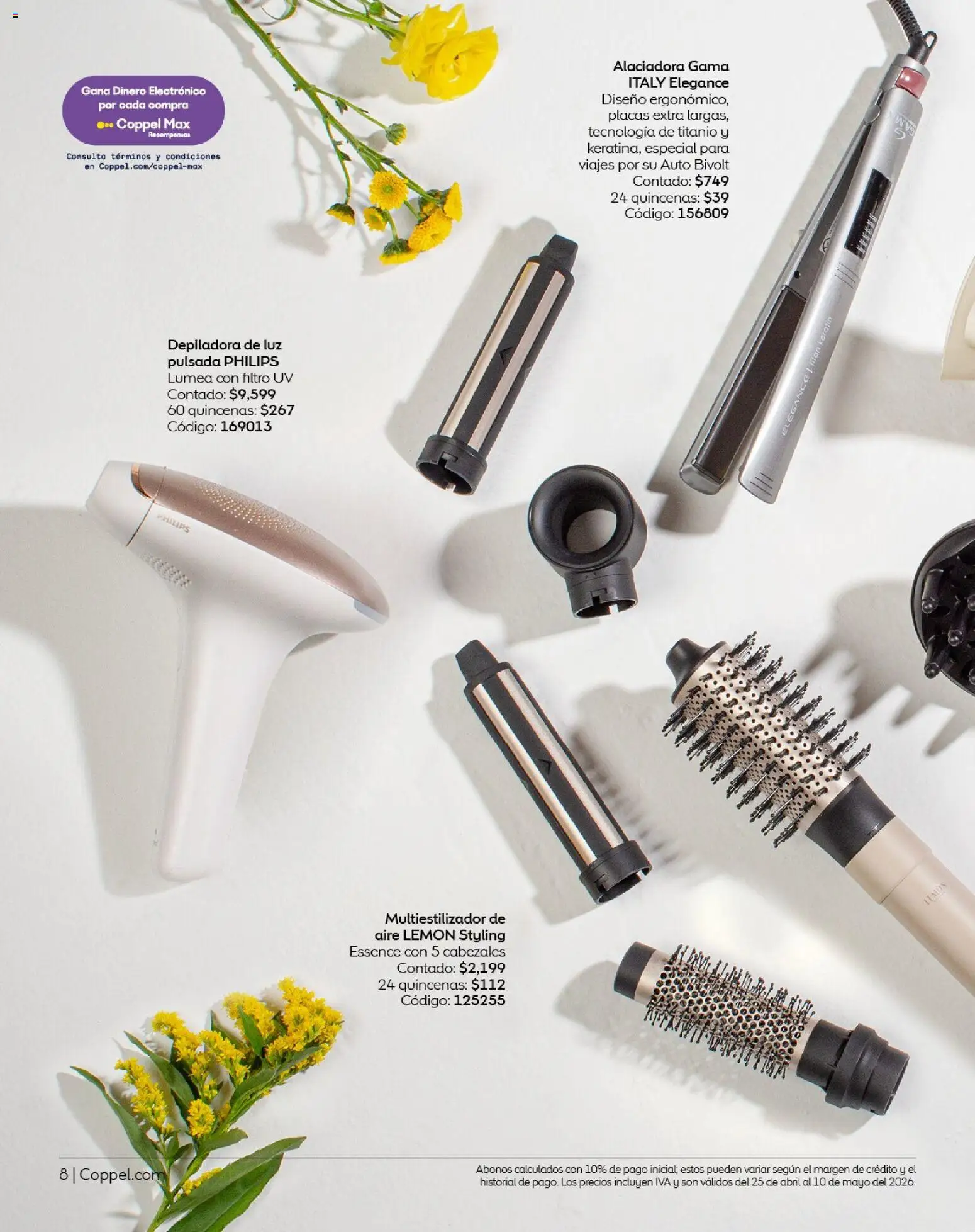 Nuevas ofertas de Coppel válidas en toda la República Mexicana desde el 25.04.2026. ¡Encuentra las mejores ofertas en Coppel catálogo Los regalos que mamá siempre quiere! | Página: 8 | Productos: Depiladora