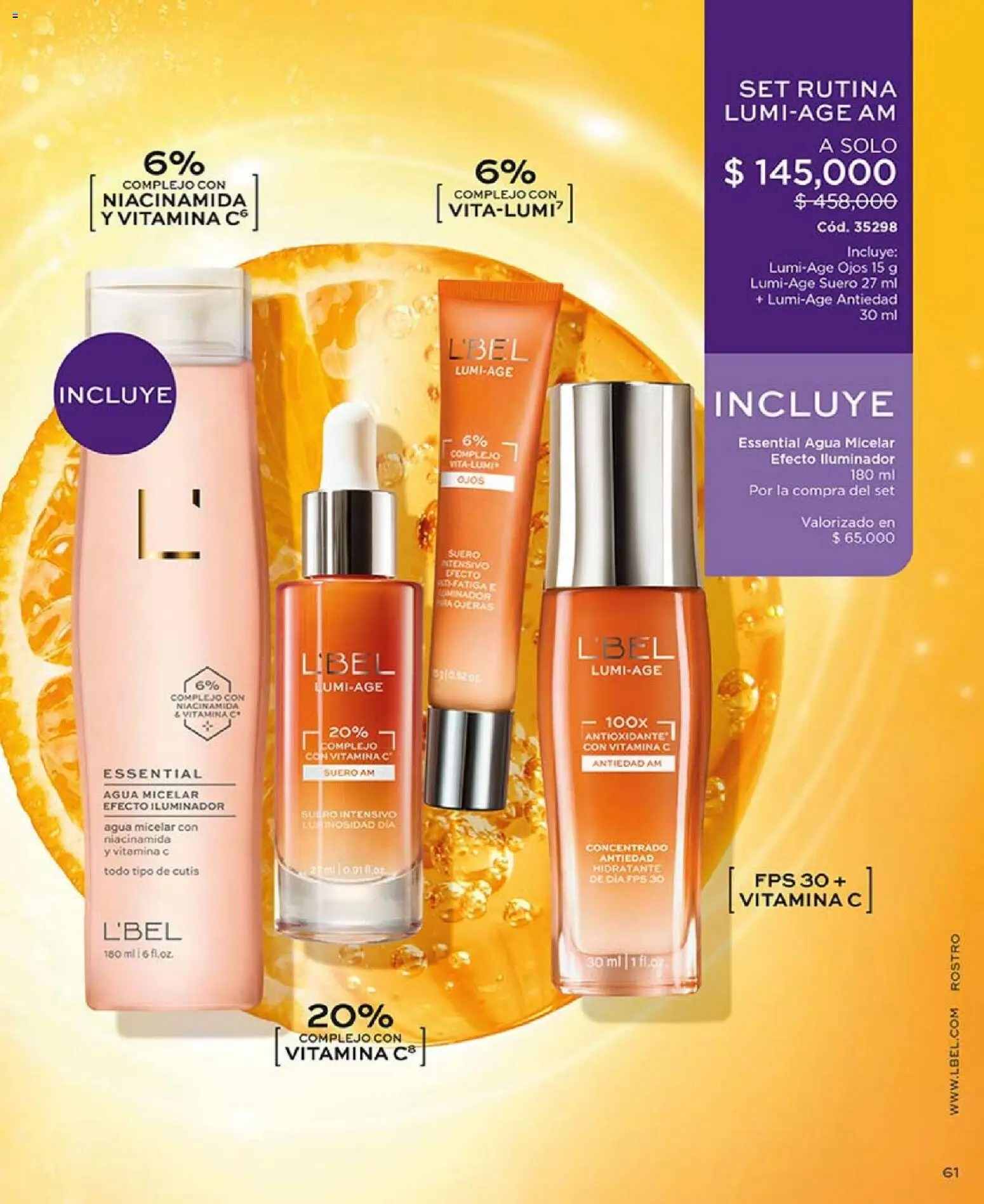 L'Bel revista - valida desde el 01.01.2026 | Página: 61 | Productos: Agua, Agua micelar, Iluminador