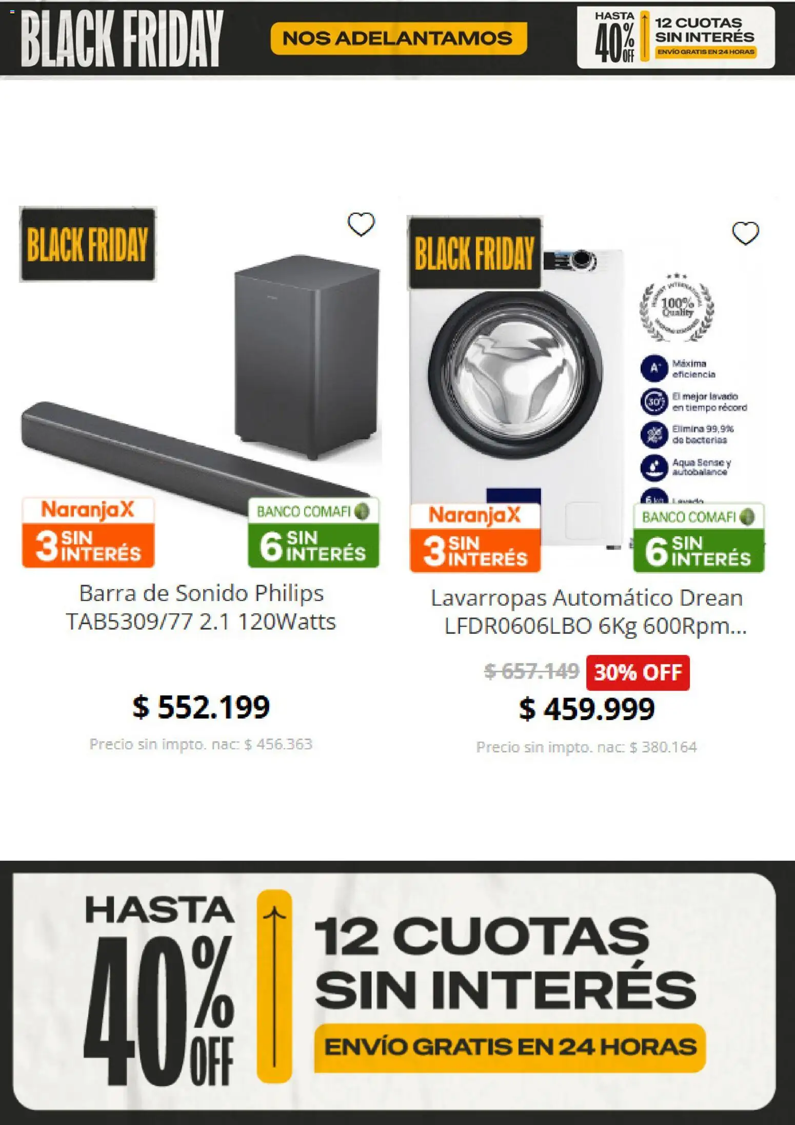 Casa del Audio - Catálogo - Black Fraiday │ válido desde el 19.11.2025 | Página: 4 | Productos: Banco, Lavarropas