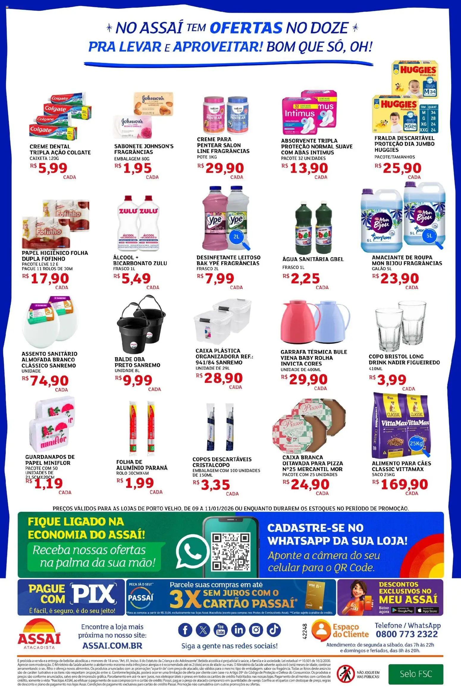 Assaí Atacadista Folheto - válido de 09.01.2026 | Página: 4 | Produtos: Garrafa térmica, Assento sanitário, Papel higiênico, Câmera