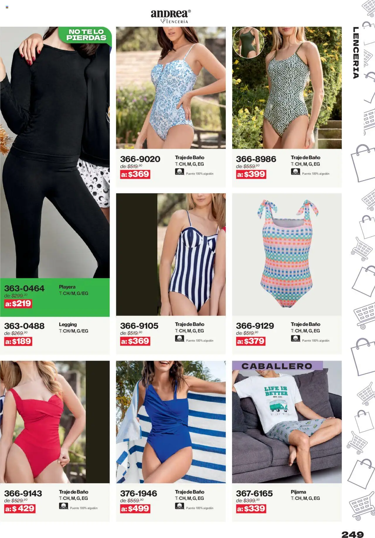 Nuevas ofertas de Andrea válidas en toda la República Mexicana desde el 10.08.2025. ¡Encuentra las mejores ofertas en Andrea - Catálogo Outlet! | Página: 249 | Productos: Algodón, Traje de baño, Lenceria, Baño